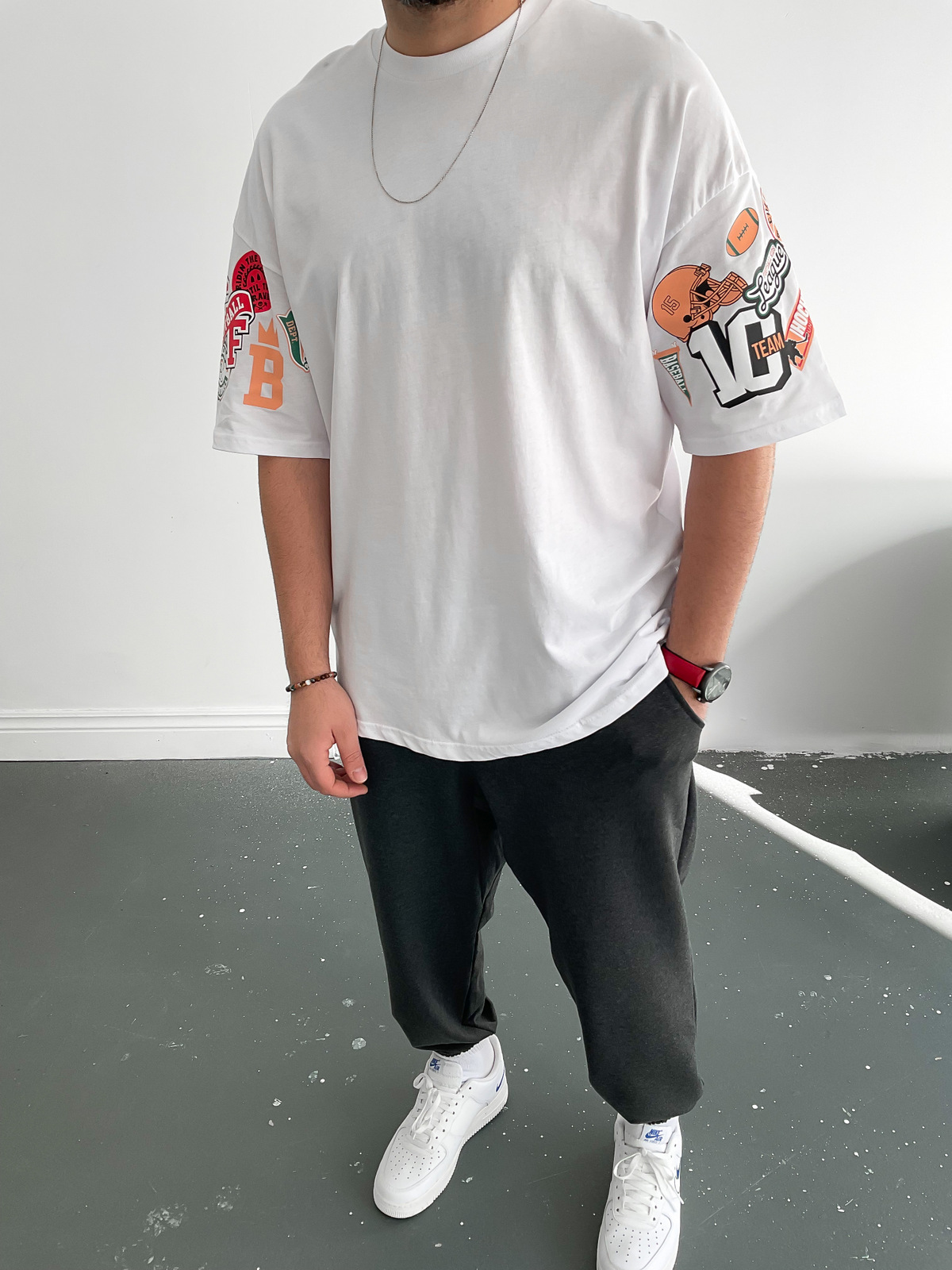 Beyaz Armalı T-Shirt B-1104