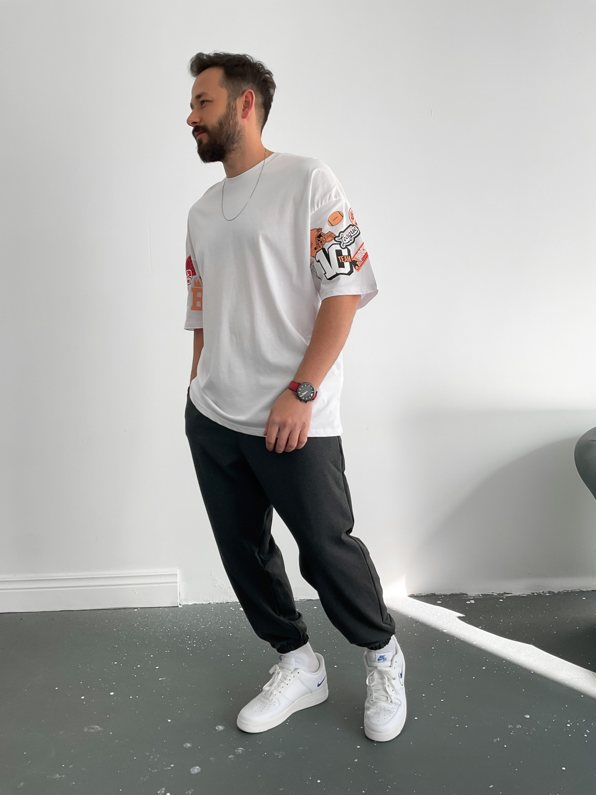 Beyaz Armalı T-Shirt B-1104
