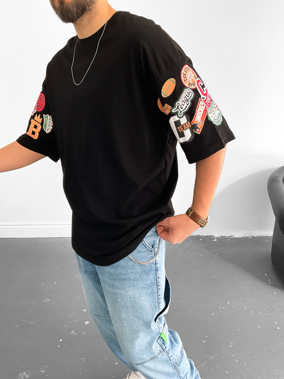 Siyah Armalı T-Shirt B-1104