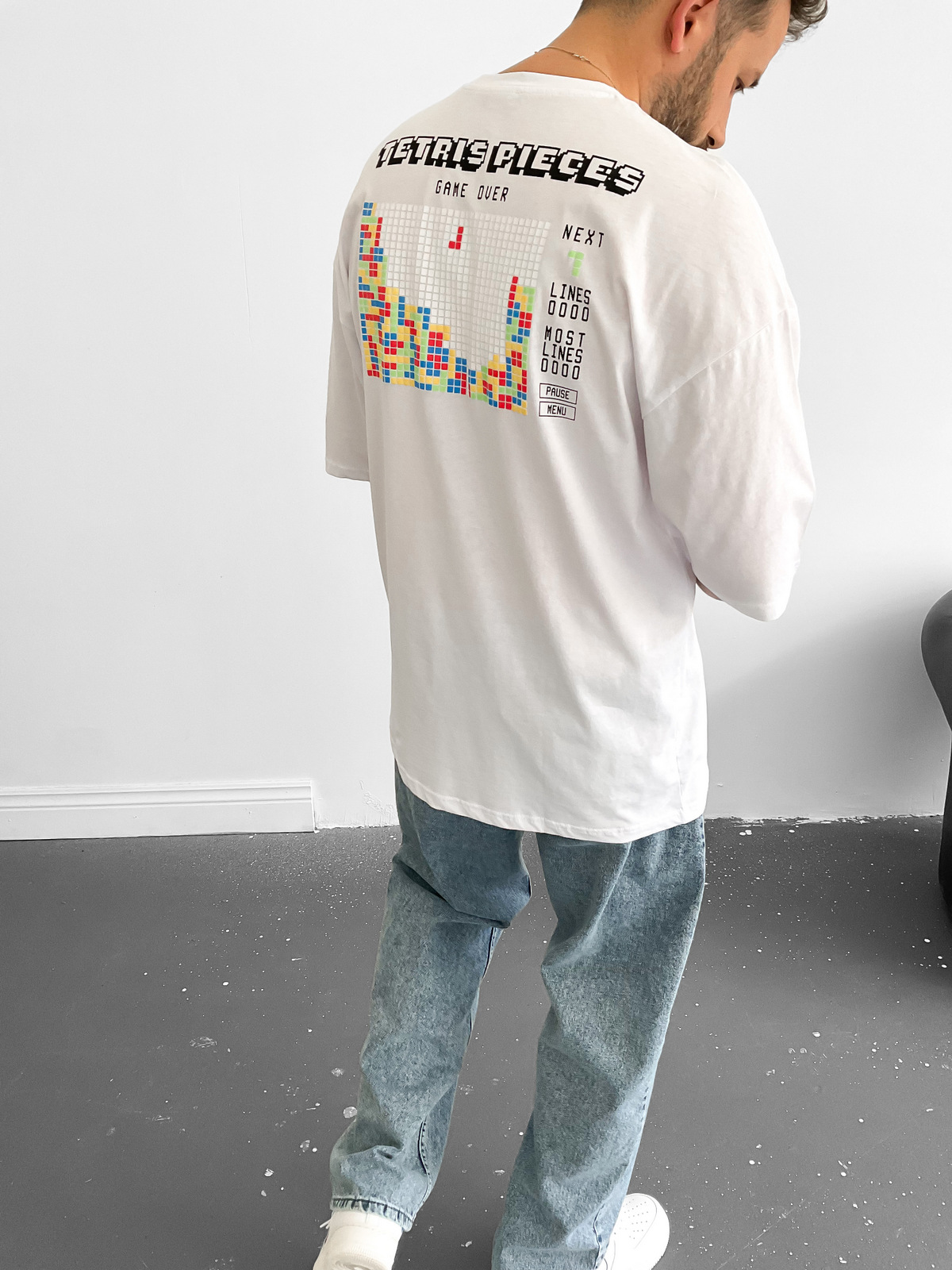 Beyaz Tetris T-Shirt B-1036