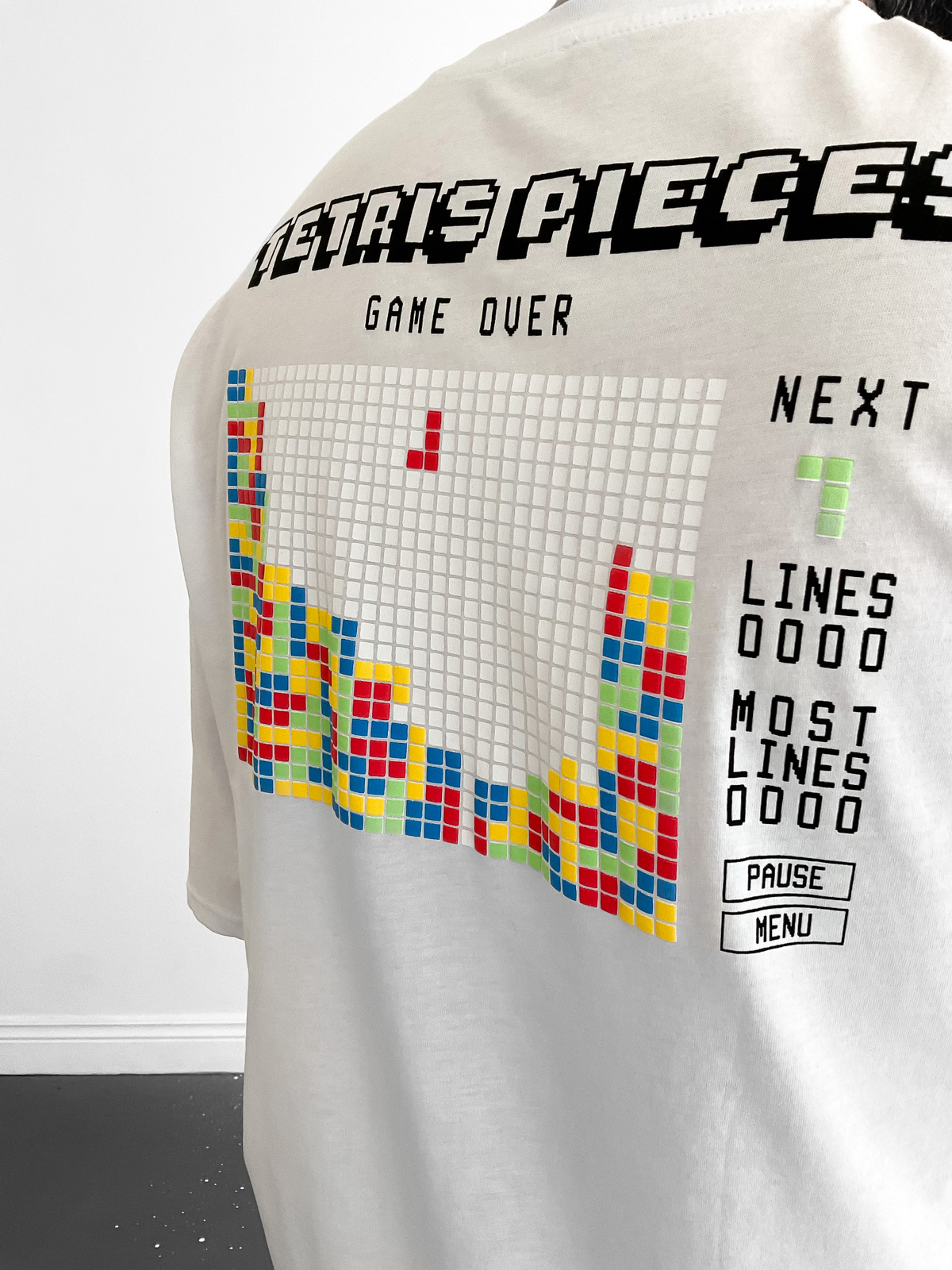 Beyaz Tetris T-Shirt B-1036