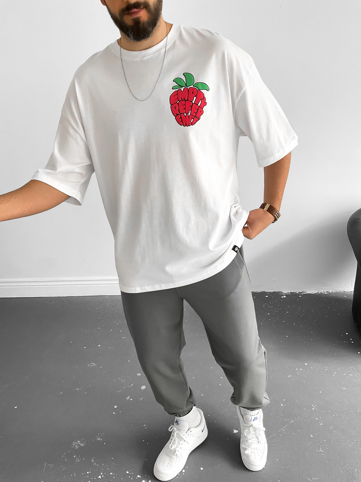 Beyaz Empty T-Shirt C-688