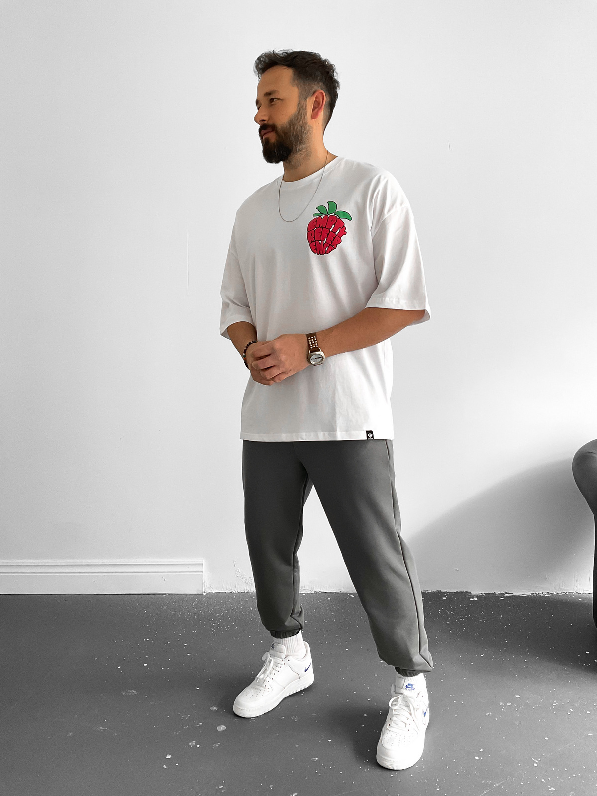 Beyaz Empty T-Shirt C-688