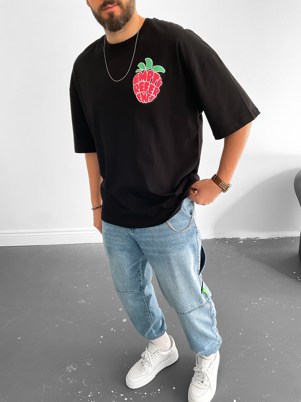 Siyah Empty T-Shirt C-688