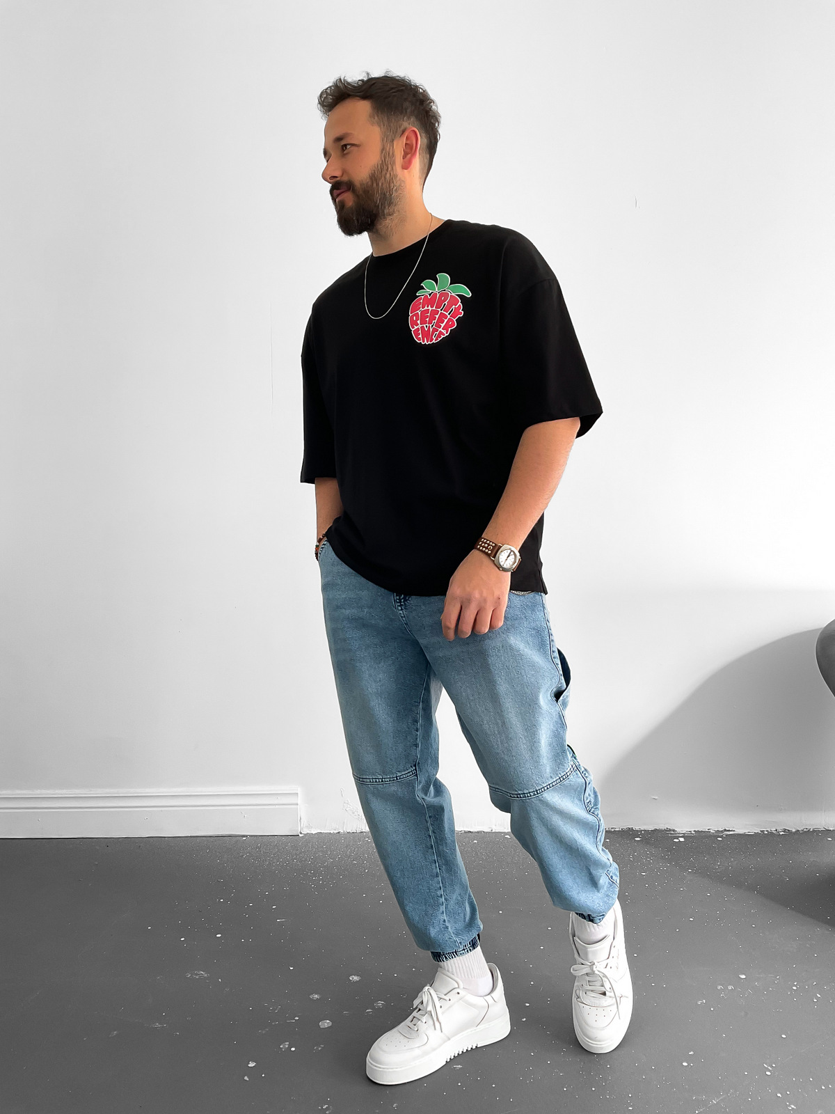 Siyah Empty T-Shirt C-688