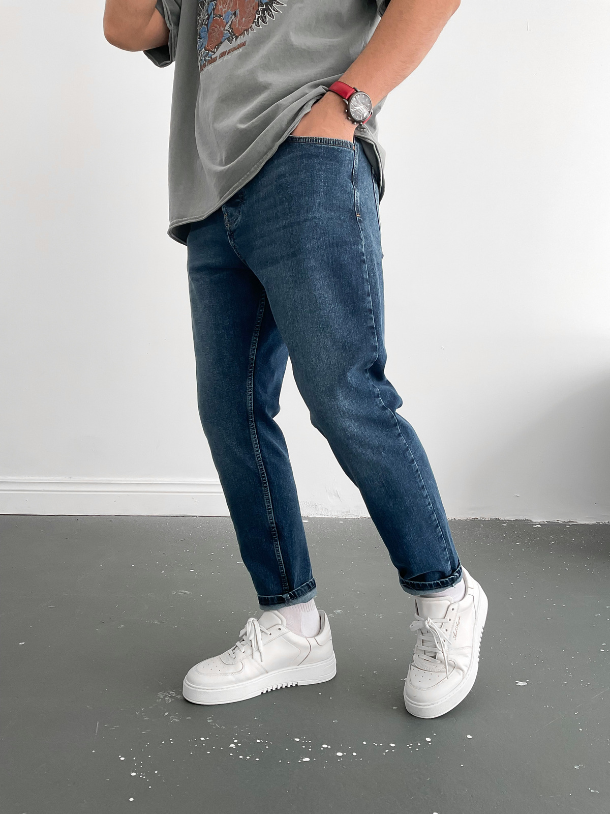 Koyu Mavi Regular Fit Pantolon C-6091