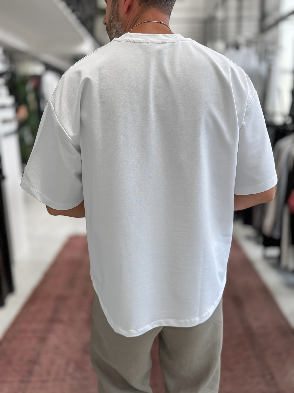Beyaz İki İplik Basic T-Shirt BY-1208/363