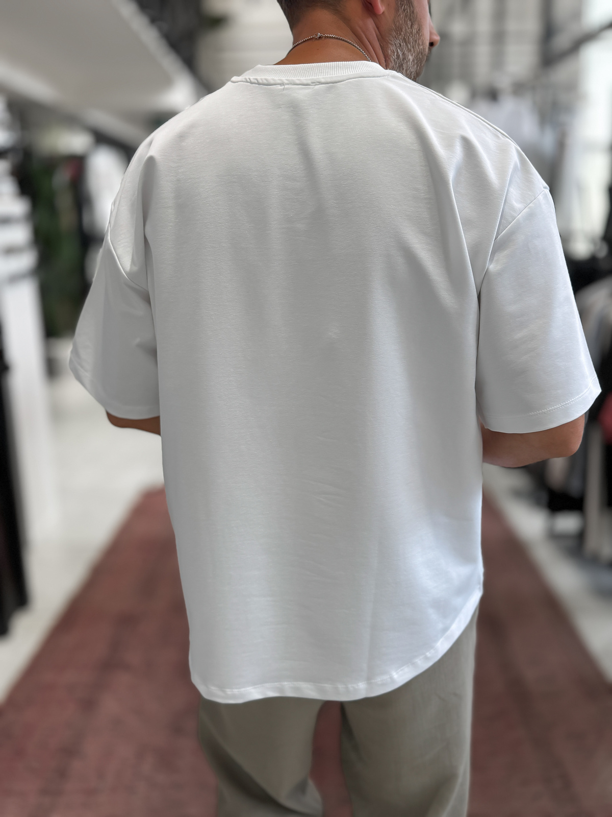 Beyaz İki İplik Basic T-Shirt BY-1208/363