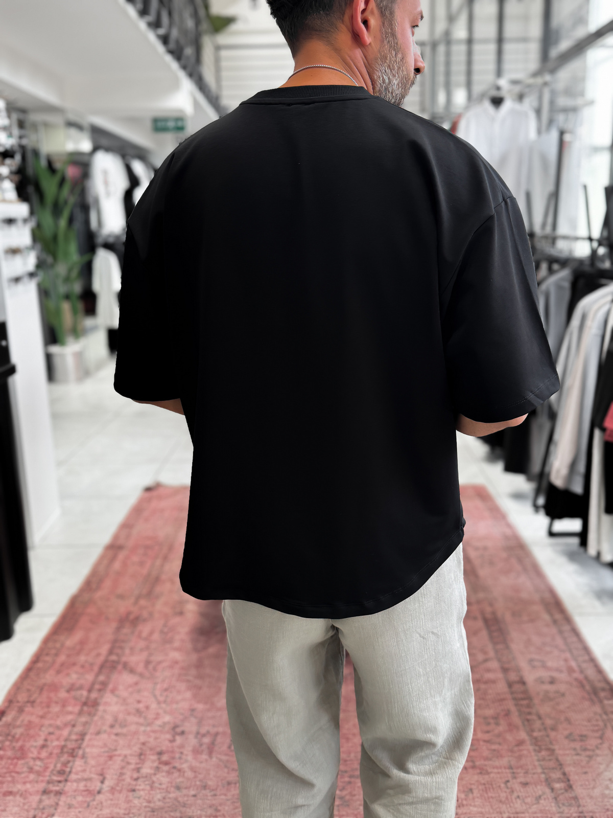 Siyah İki İplik Basic T-Shirt BY-1208/363
