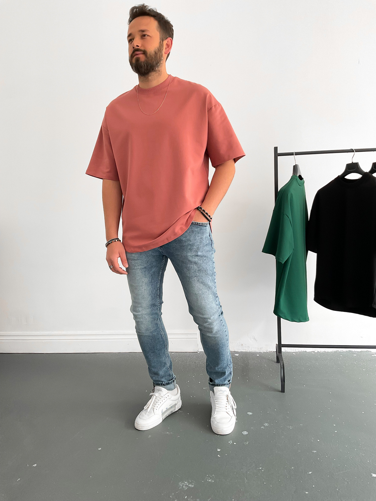 Gül Kurusu İki İplik Basic T-Shirt BY-1208/363