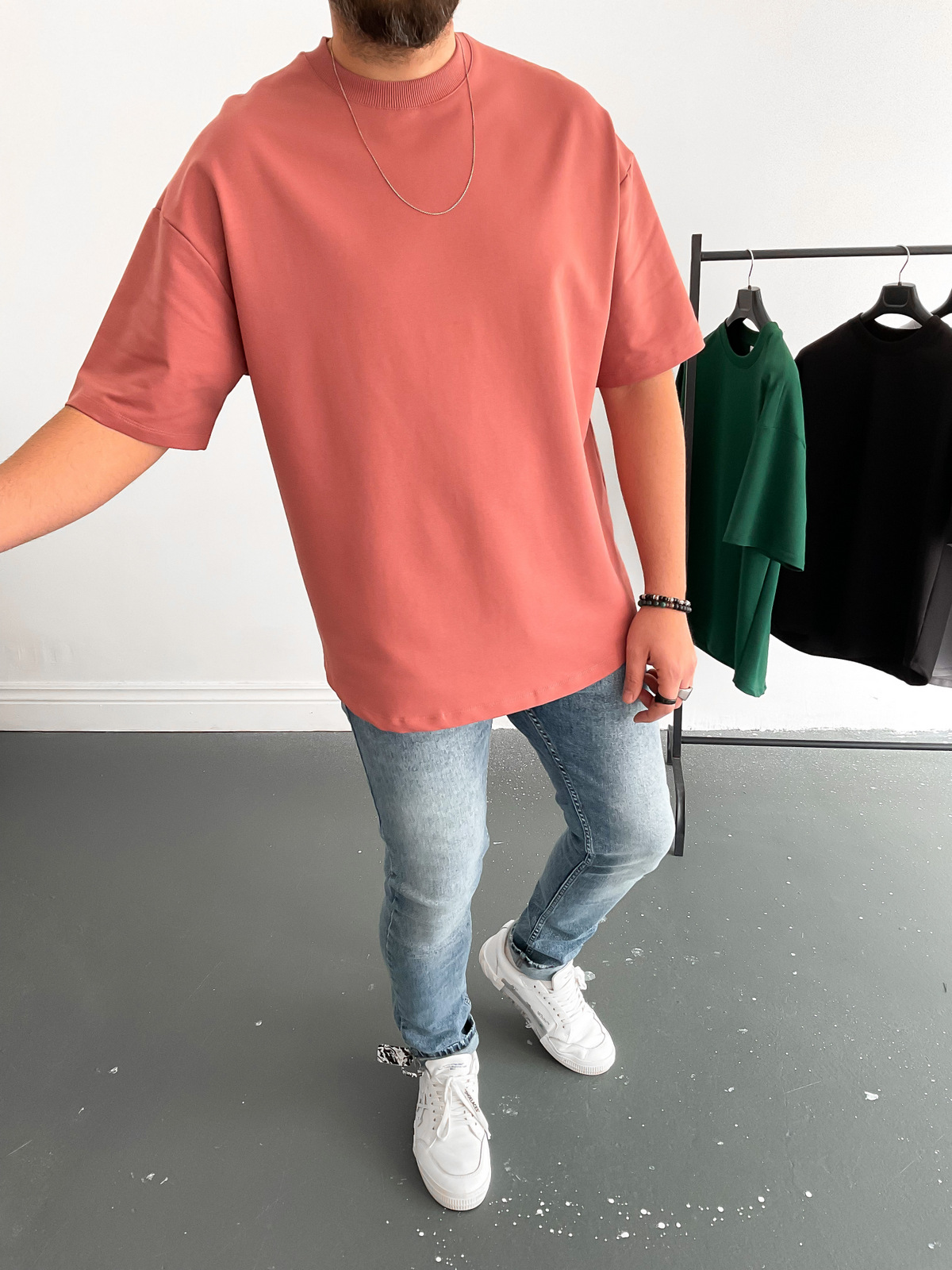 Gül Kurusu İki İplik Basic T-Shirt BY-1208/363