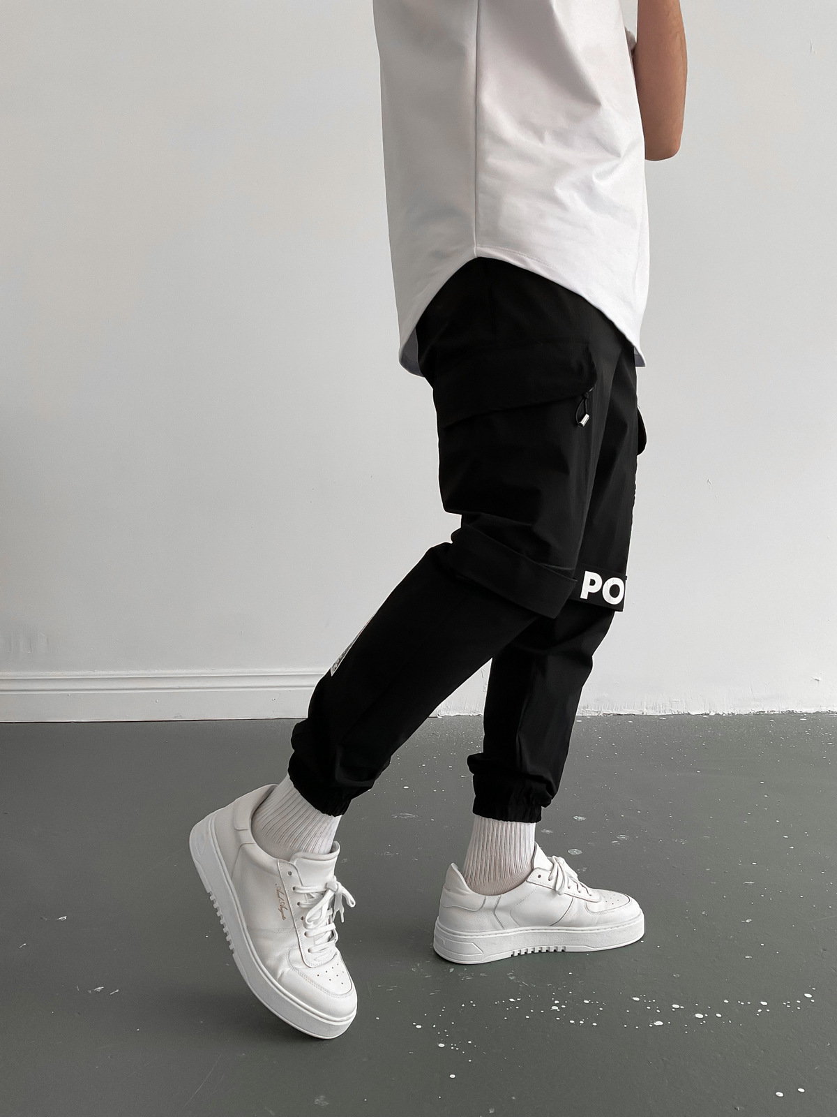 Siyah Baskılı Power Jogger D-6440