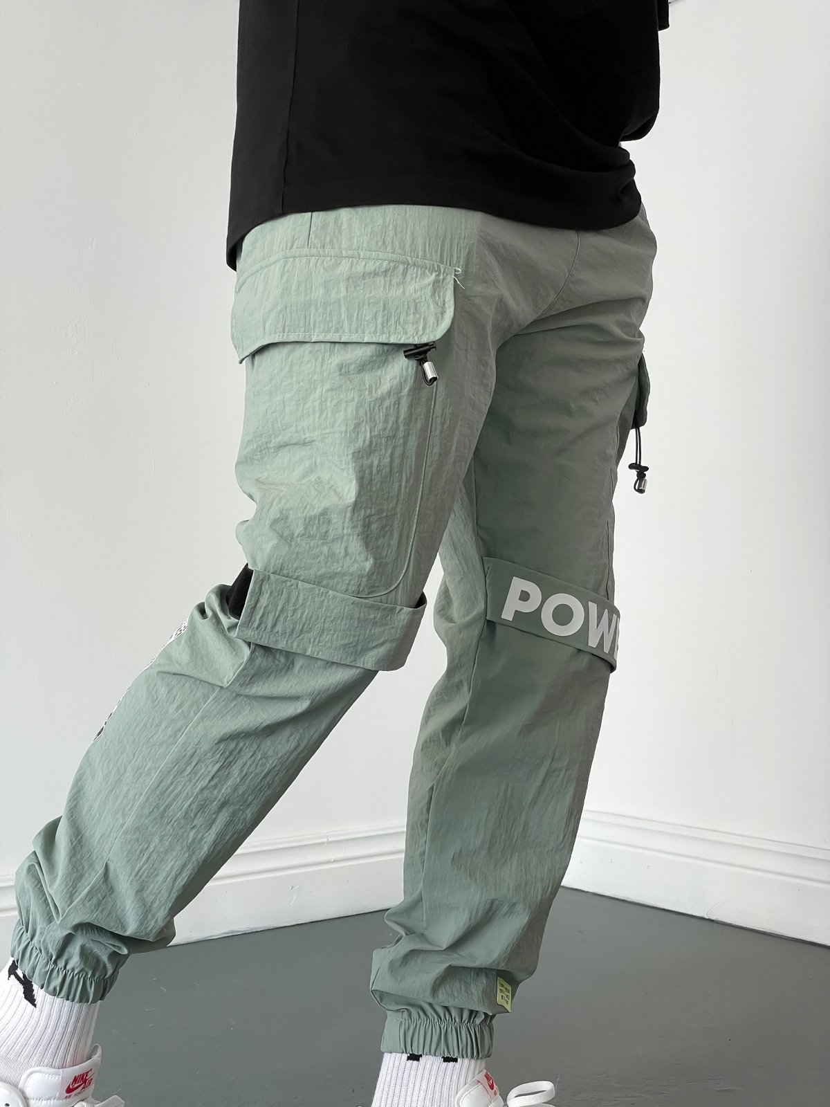 Mint Yeşili Baskılı Power Jogger D-6440