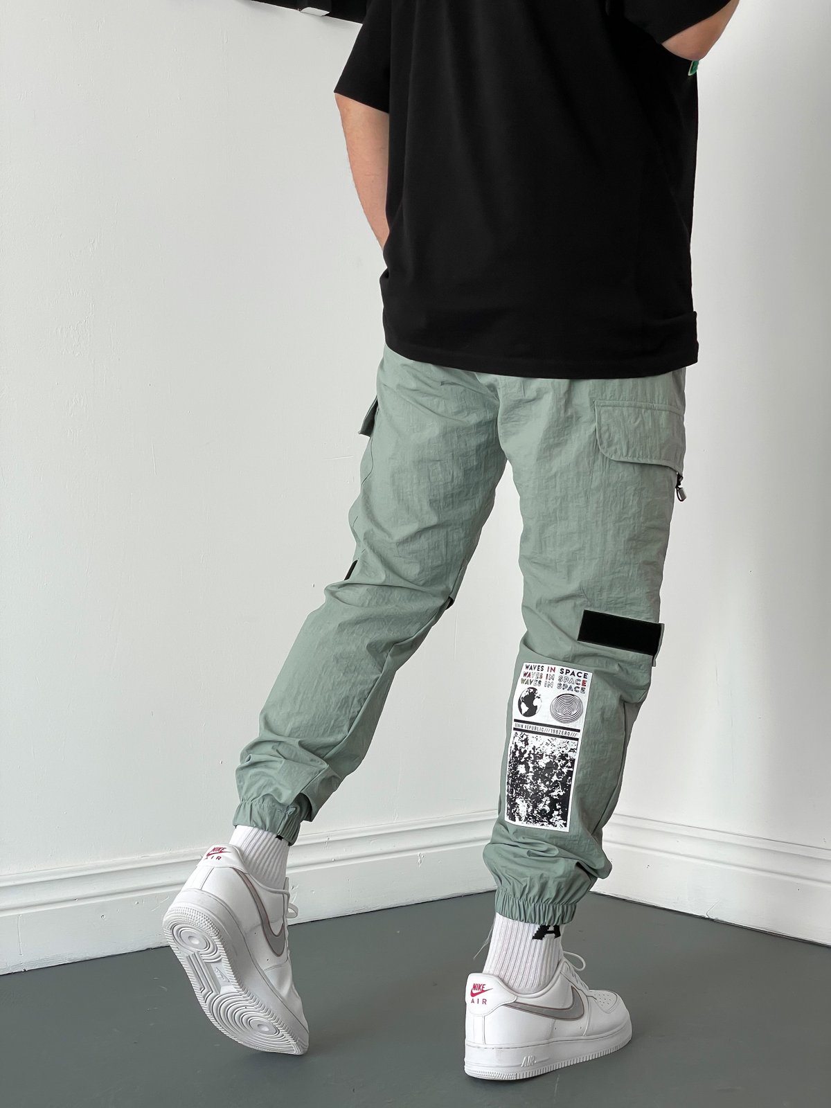Mint Yeşili Baskılı Power Jogger D-6440