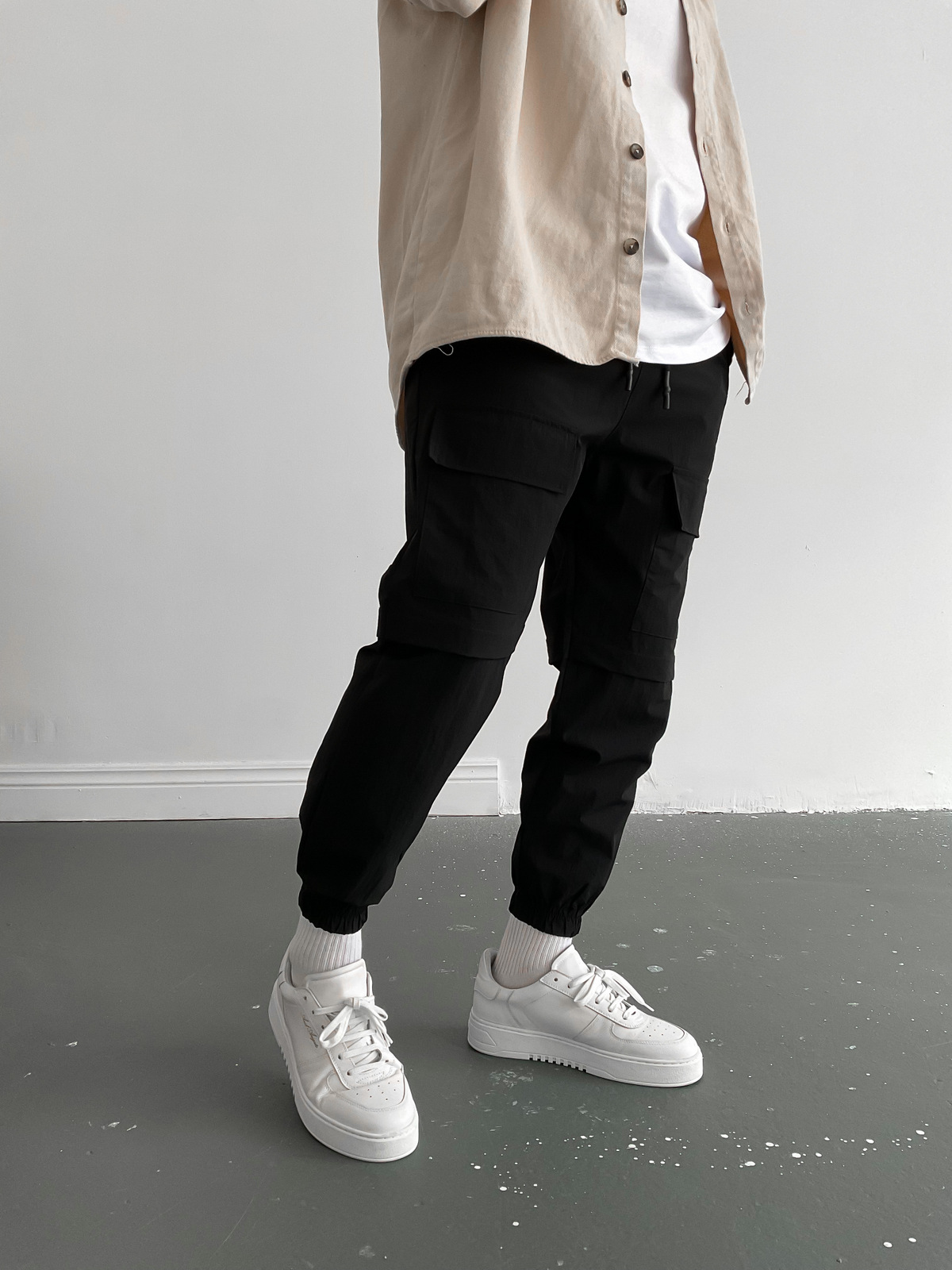 Siyah Büyük Cepli Jogger D-6437