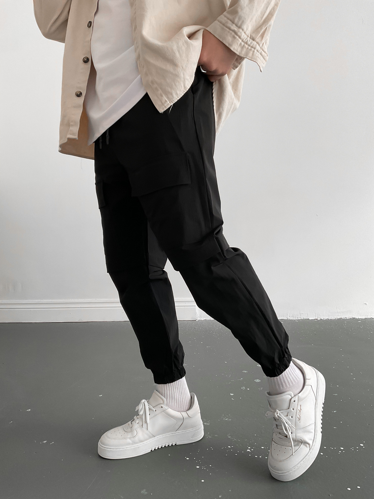 Siyah Büyük Cepli Jogger D-6437