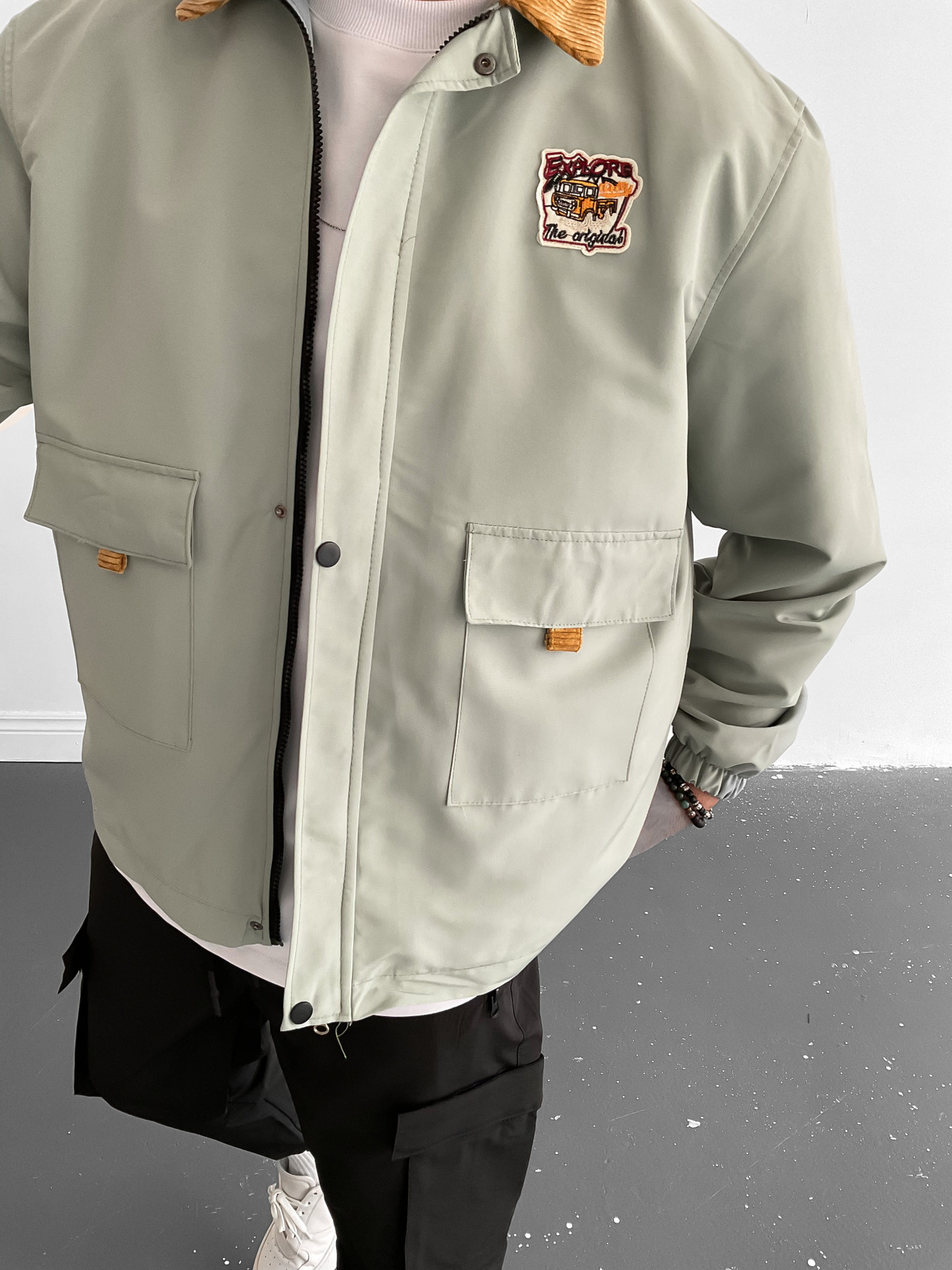 Mint Yeşili Armalı Mevsimlik Ceket STK-5016