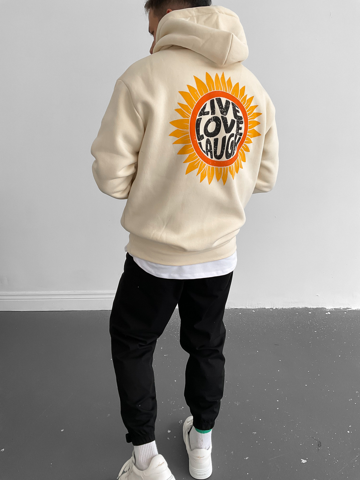 Krem Live Kapüşonlu Sweat C-343