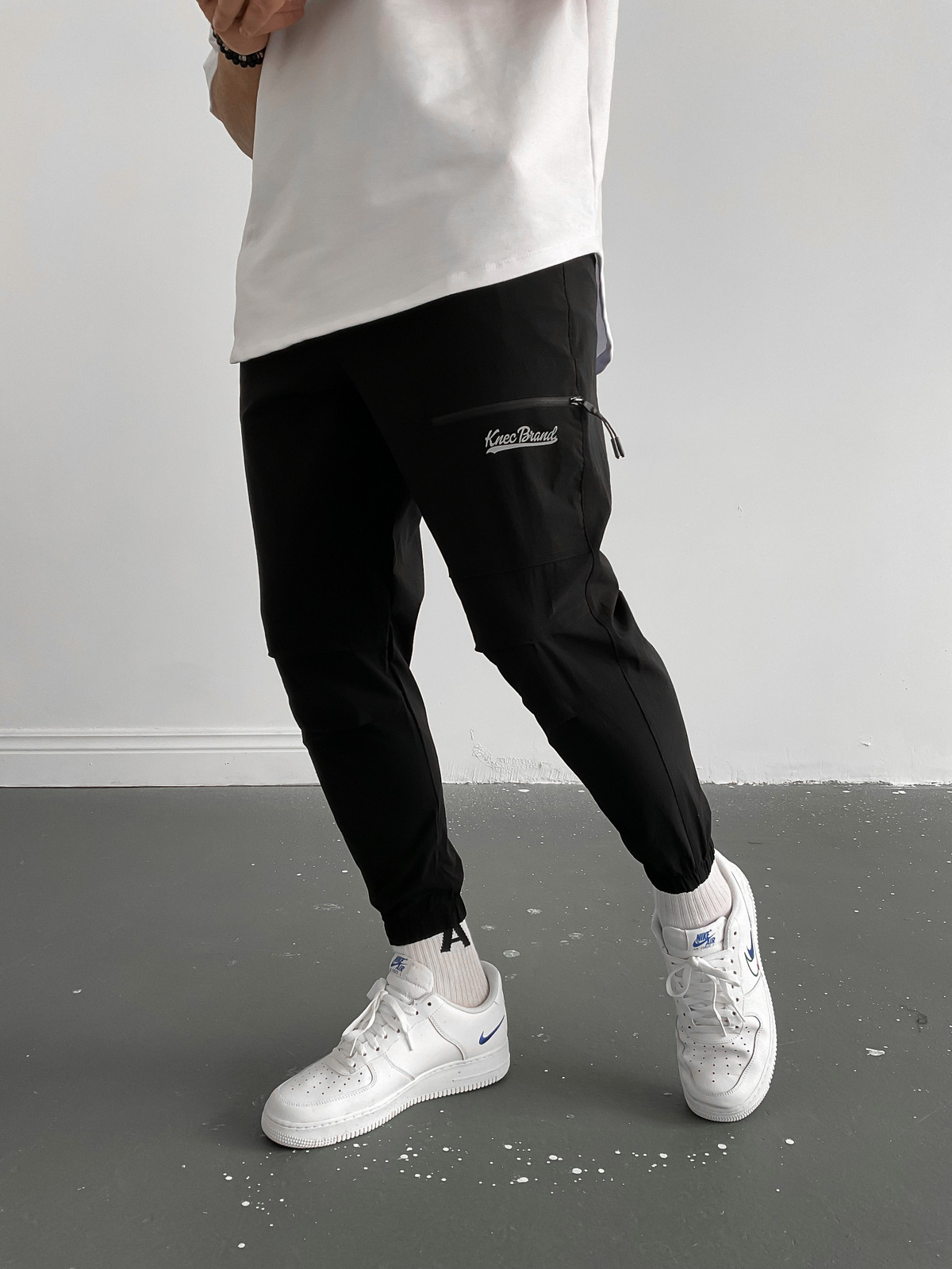 Siyah 80 Baskılı Jogger K-819