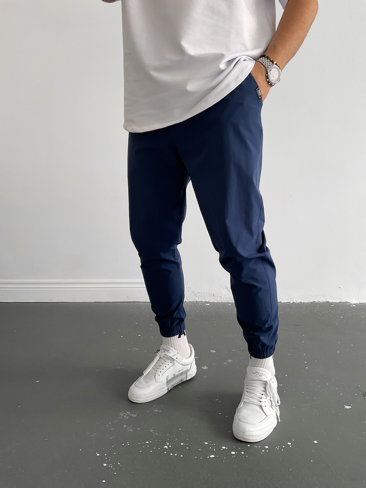 Lacivert İnce Jogger K-9250