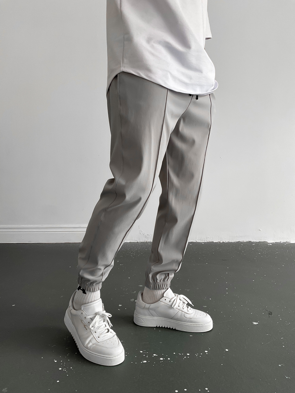 Gri Dikişli Jogger K-874