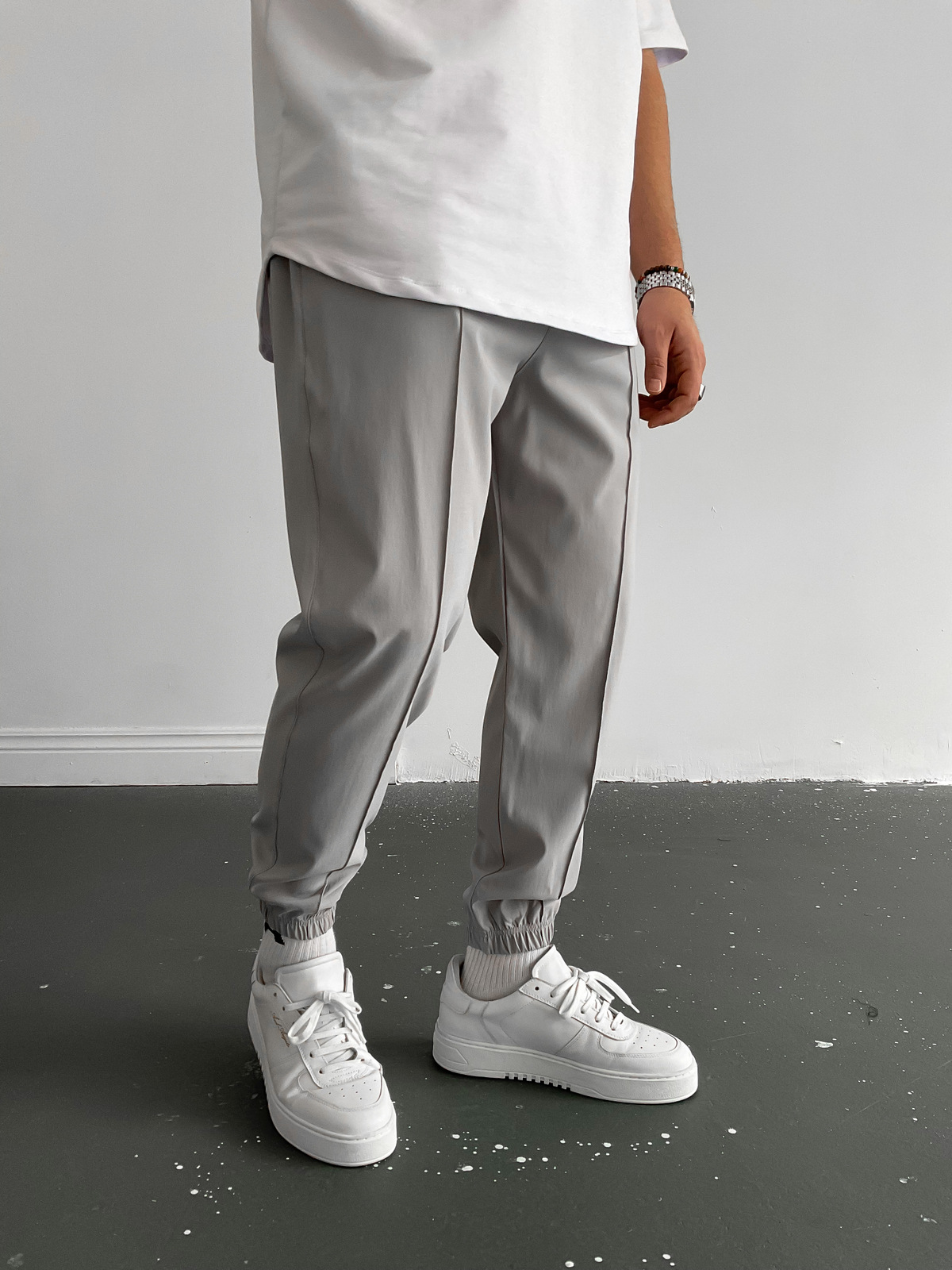 Gri Dikişli Jogger K-874