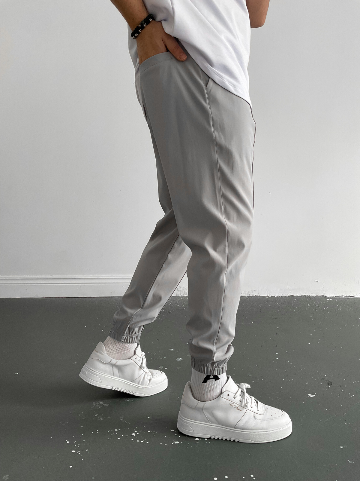 Gri Dikişli Jogger K-874