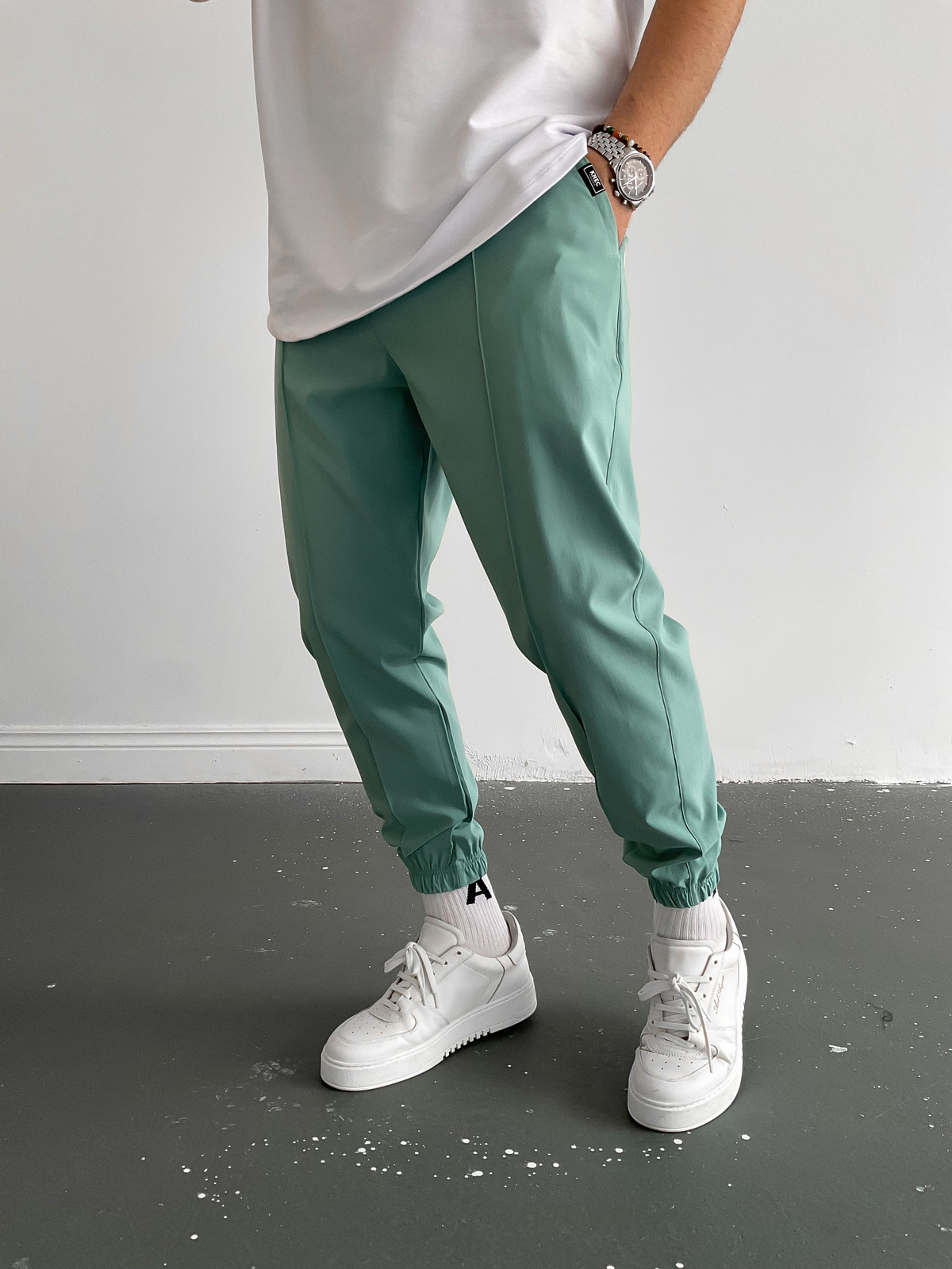 Mint Yeşili Dikişli Jogger K-874