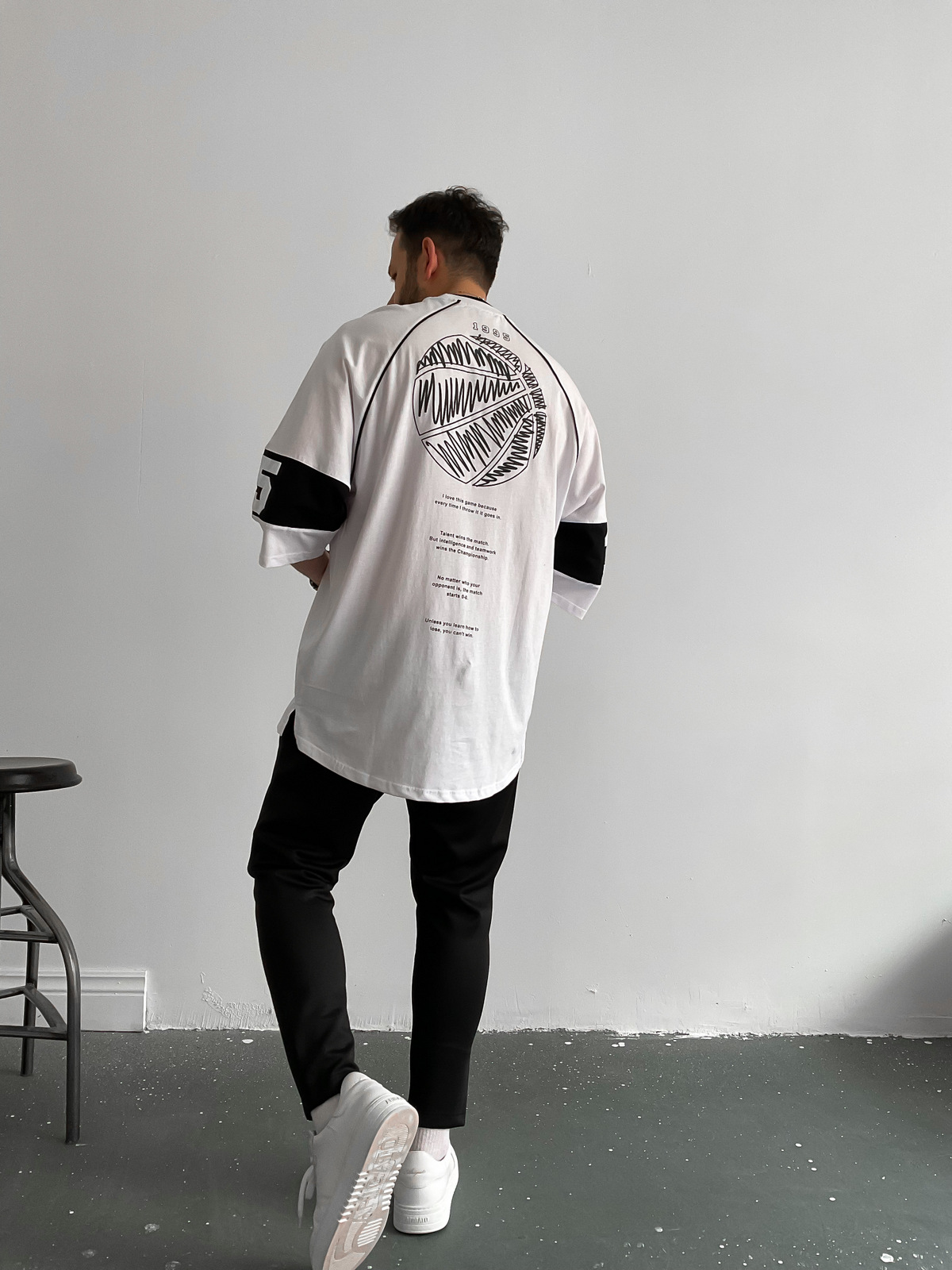 Beyaz Malibu Baskılı T-Shirt B-1115