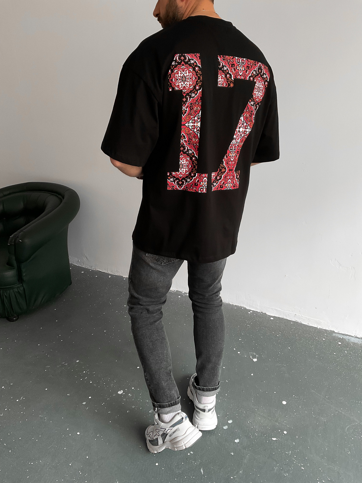 Siyah Essentials Baskılı T-Shirt ET-0003
