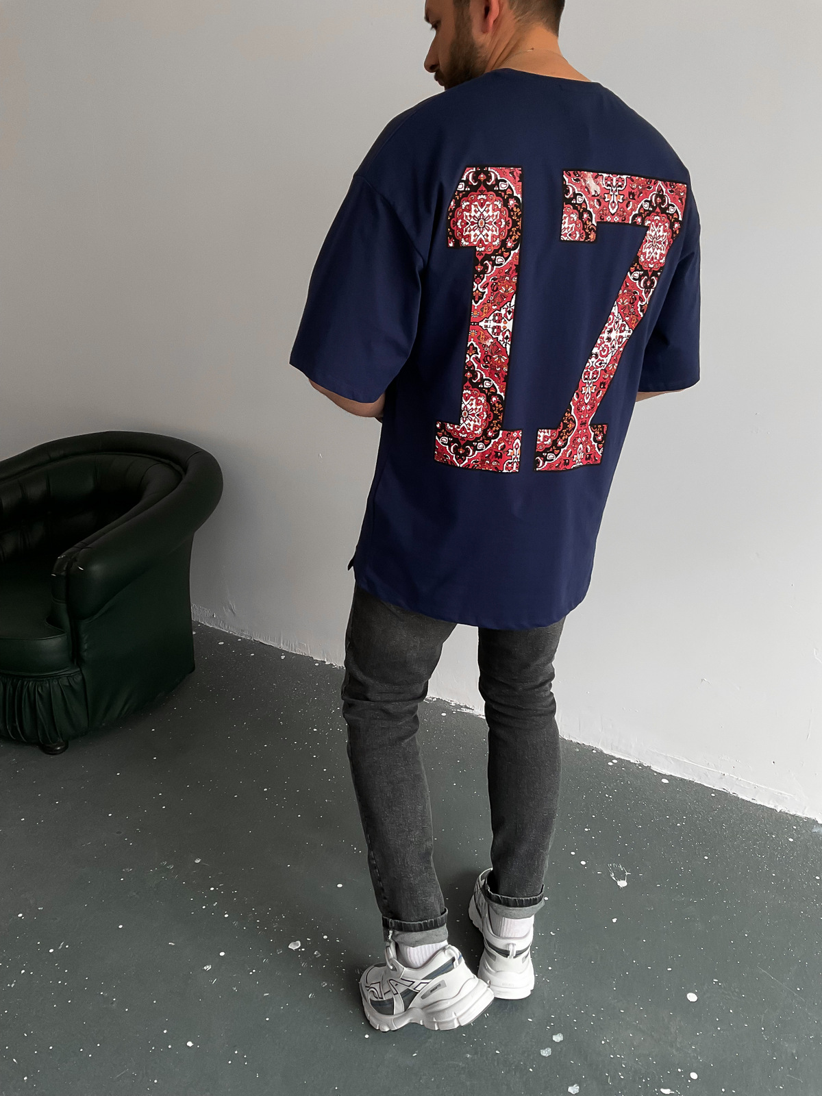 Lacivert Essentials Baskılı T-Shirt ET-0003