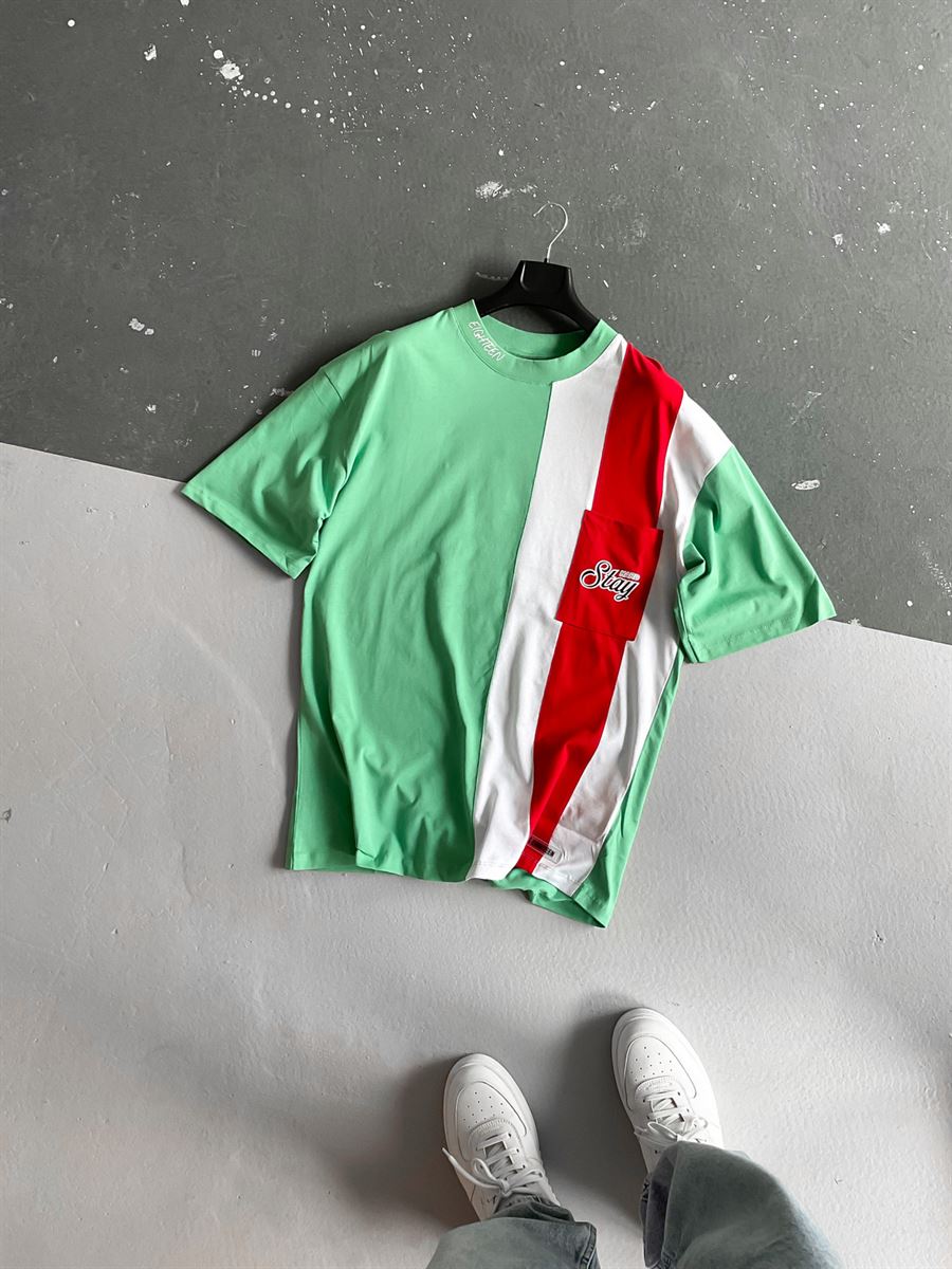 Yeşil Stay Cepli T-Shirt ET-0005