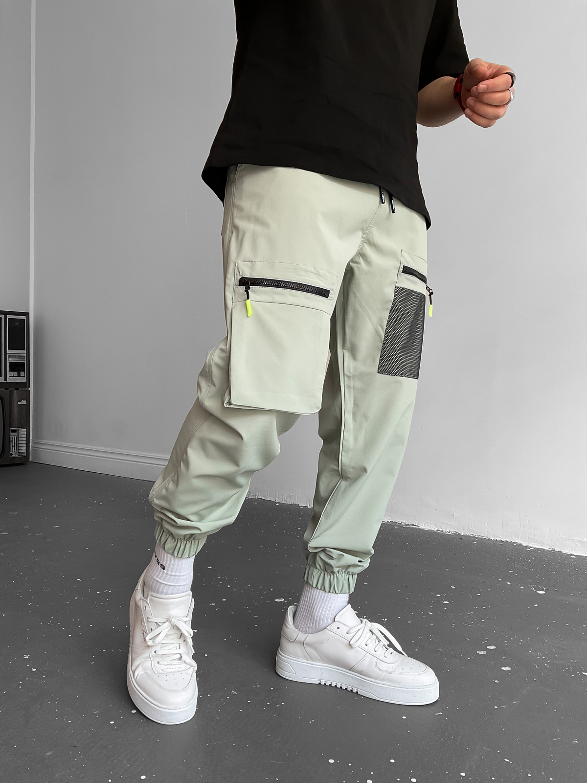 Yeşil File Cepli Jogger RC-4165