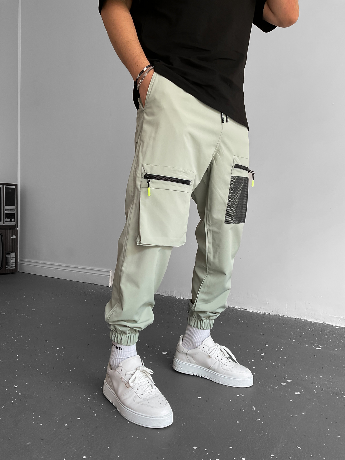 Yeşil File Cepli Jogger RC-4165