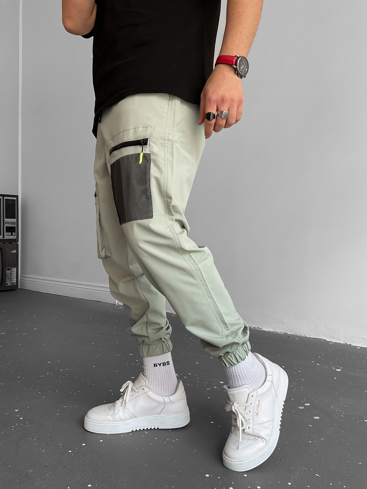 Yeşil File Cepli Jogger RC-4165