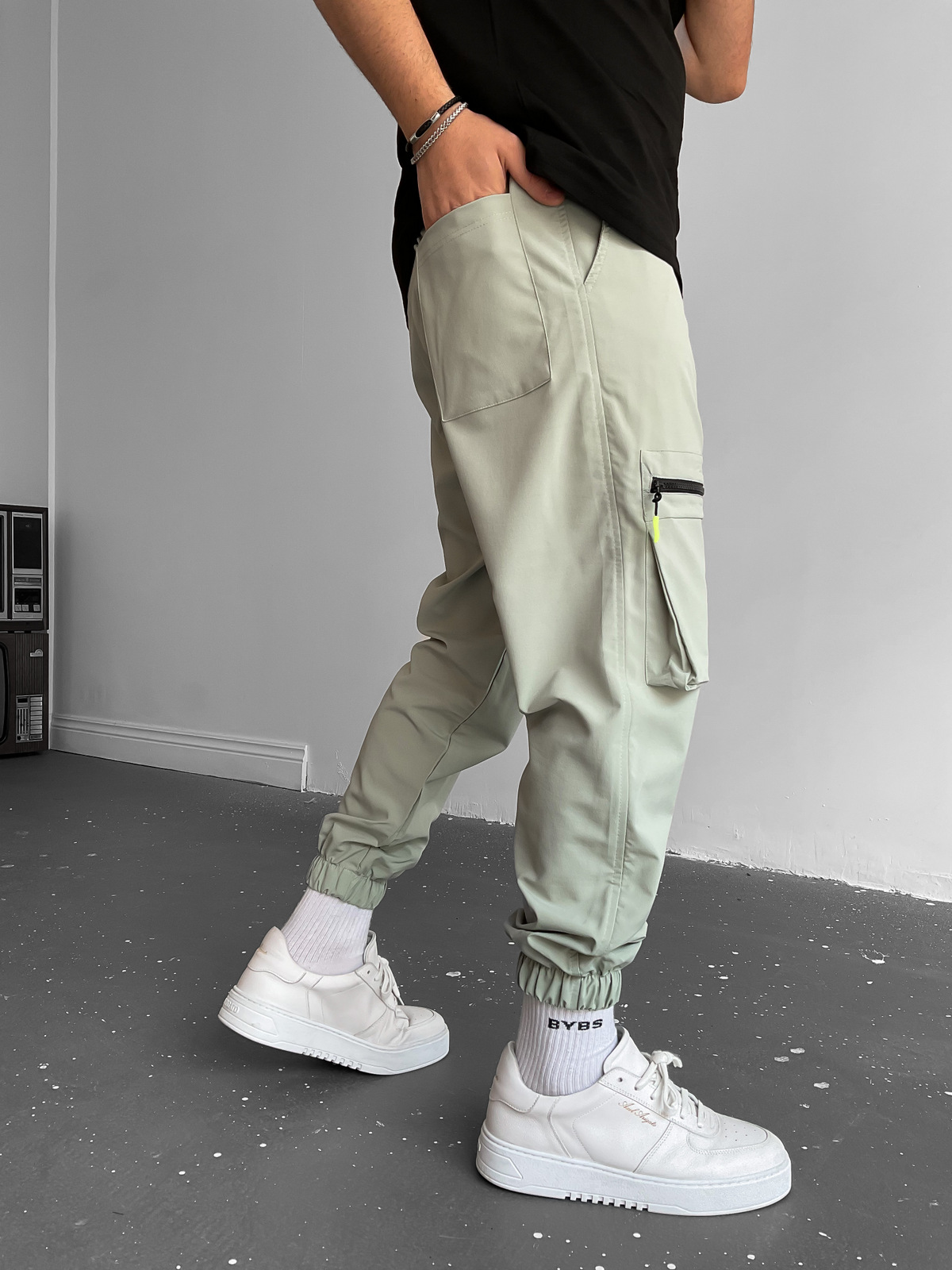 Yeşil File Cepli Jogger RC-4165