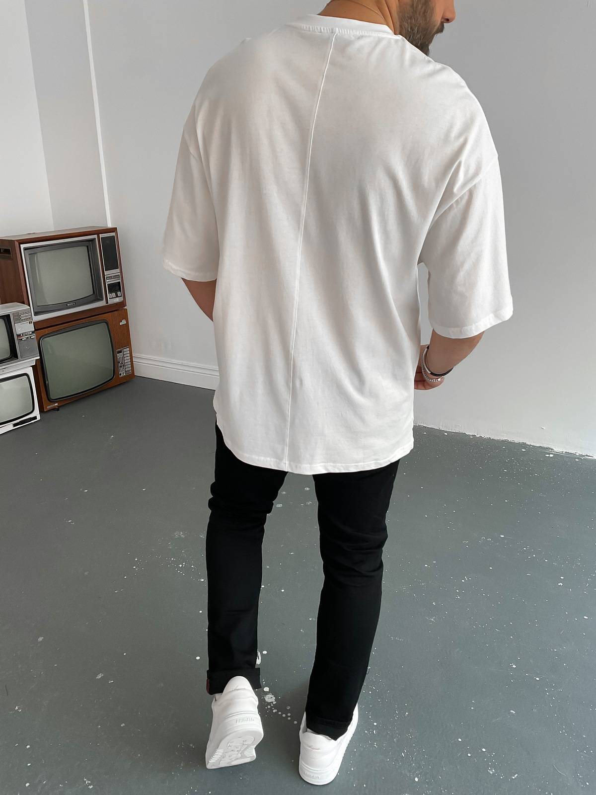 Beyaz Naruto Baskılı T-Shirt JJ-191