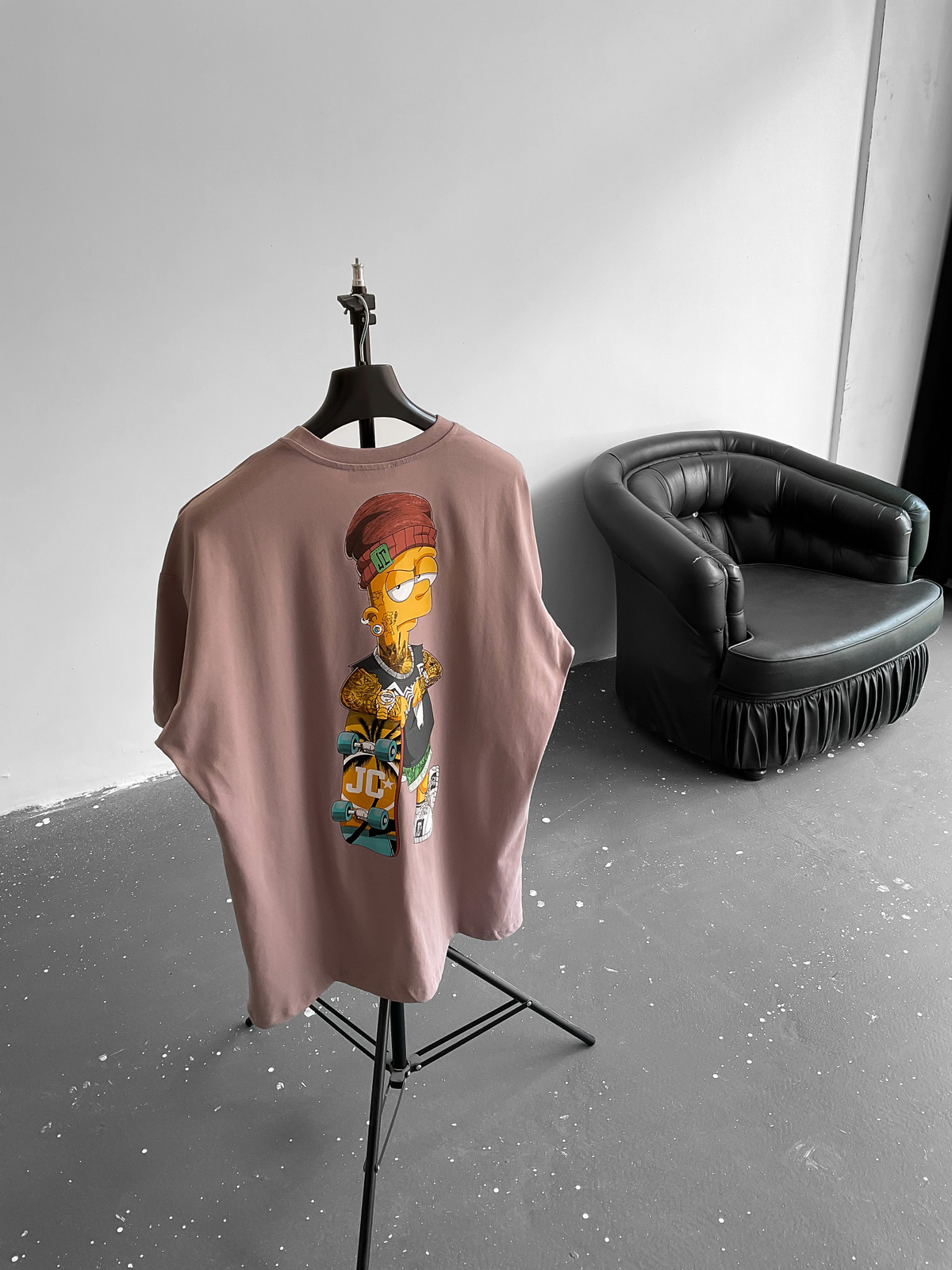 Pudra Simpson Baskılı T-Shirt JJ-149