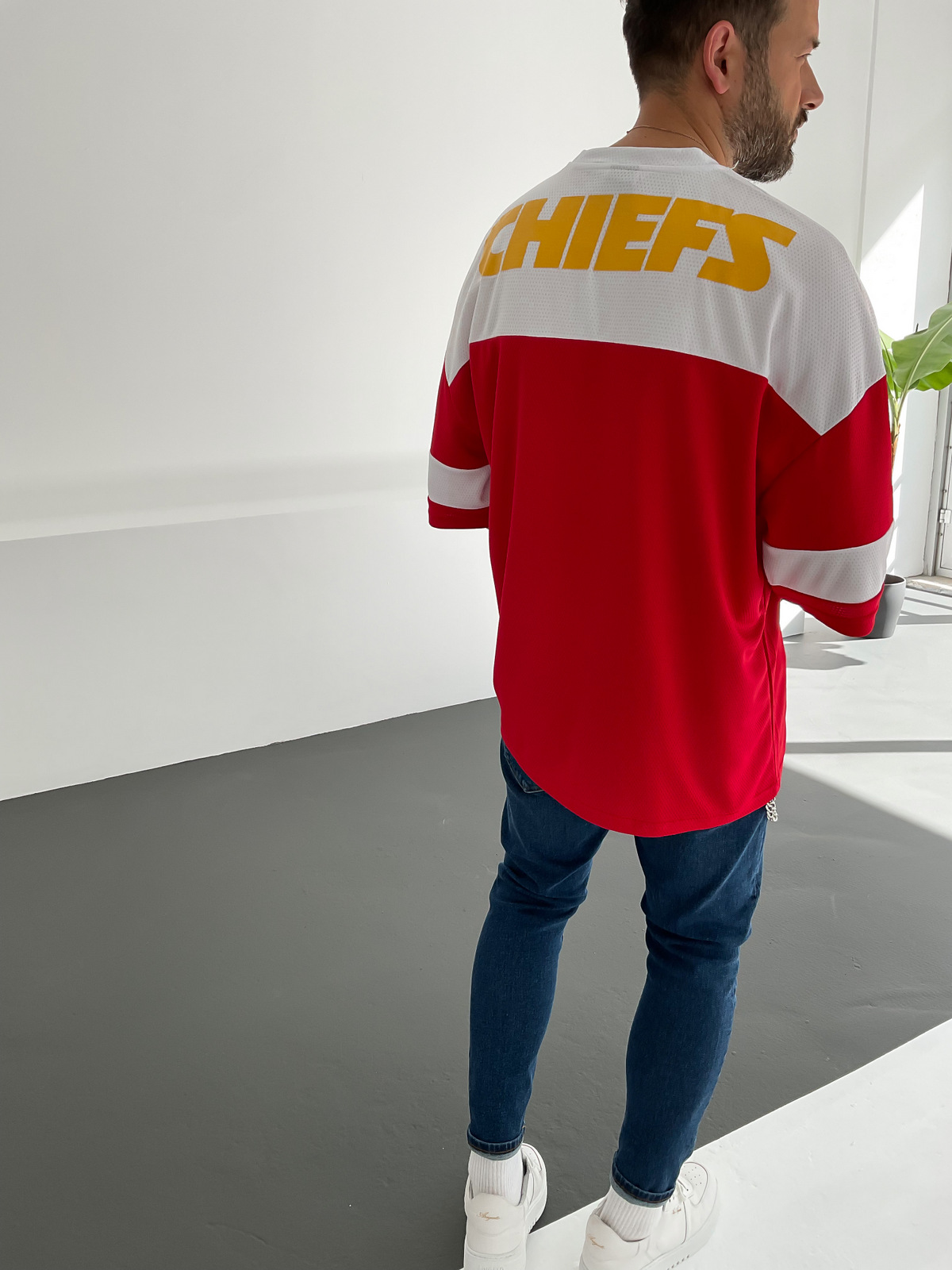 Kırmızı Beyaz Chiefs Baskılı Forma PM-009