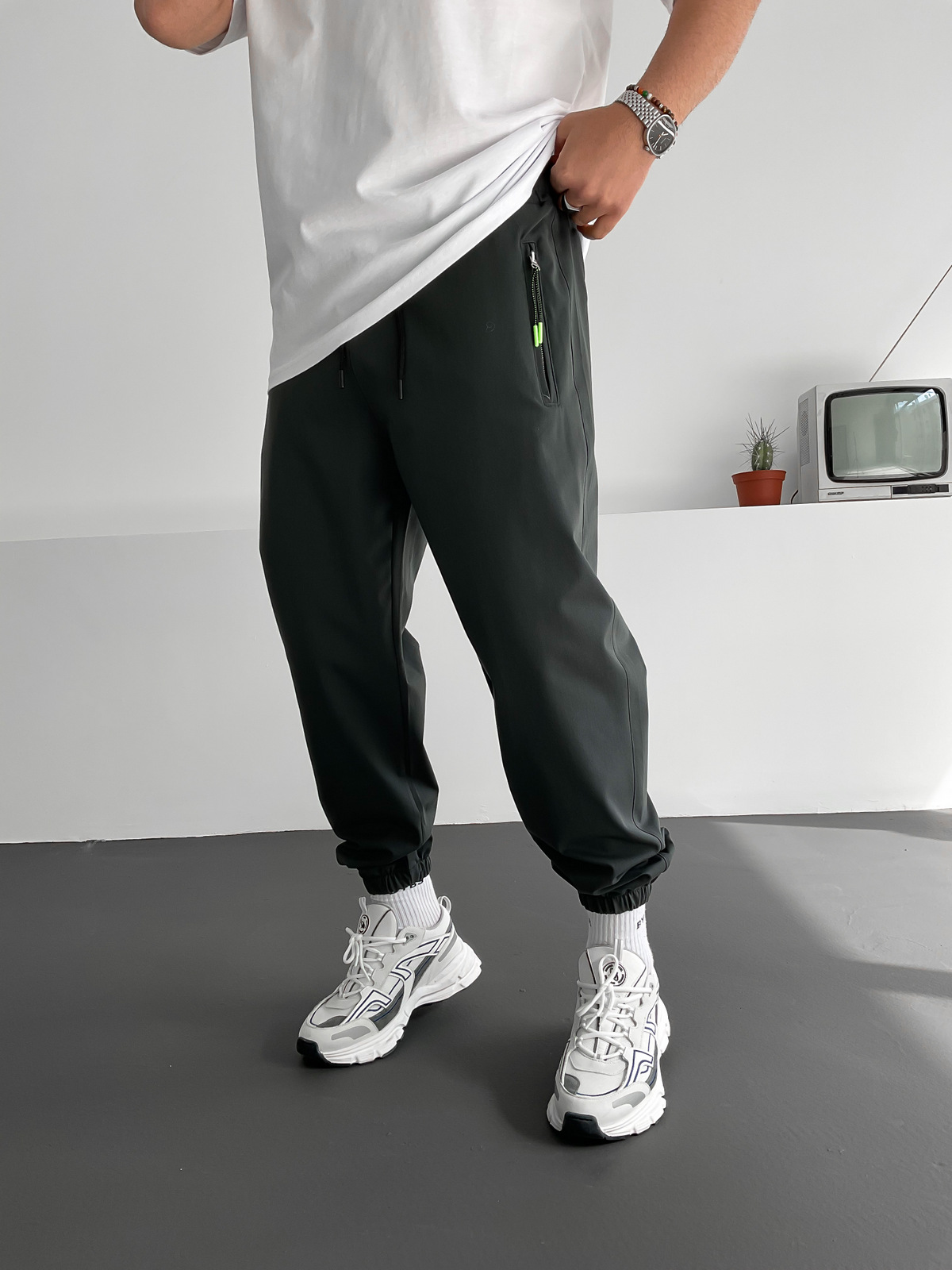 Füme Fermuarlı Jogger C-3984-2