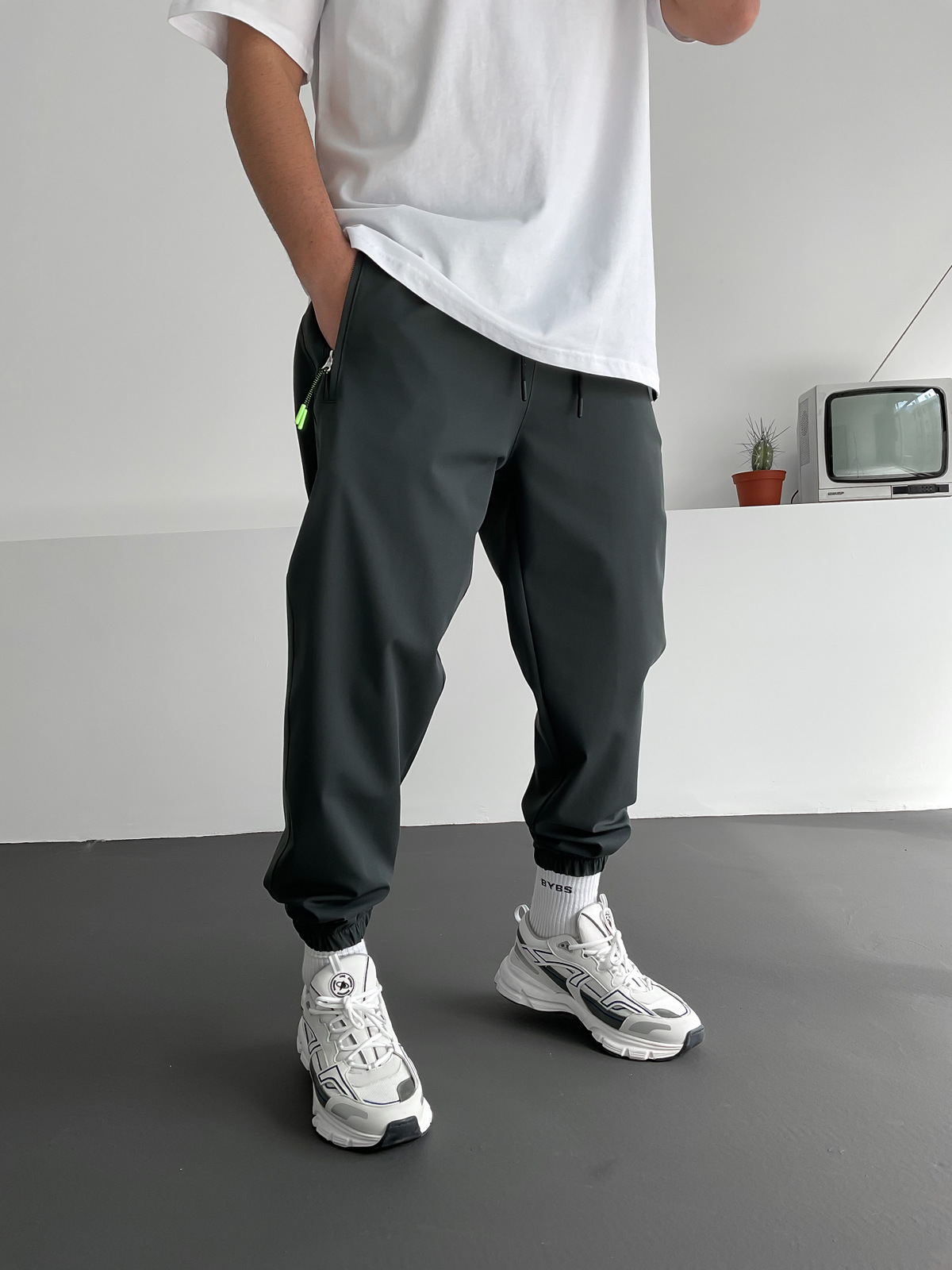 Füme Fermuarlı Jogger C-3984-2