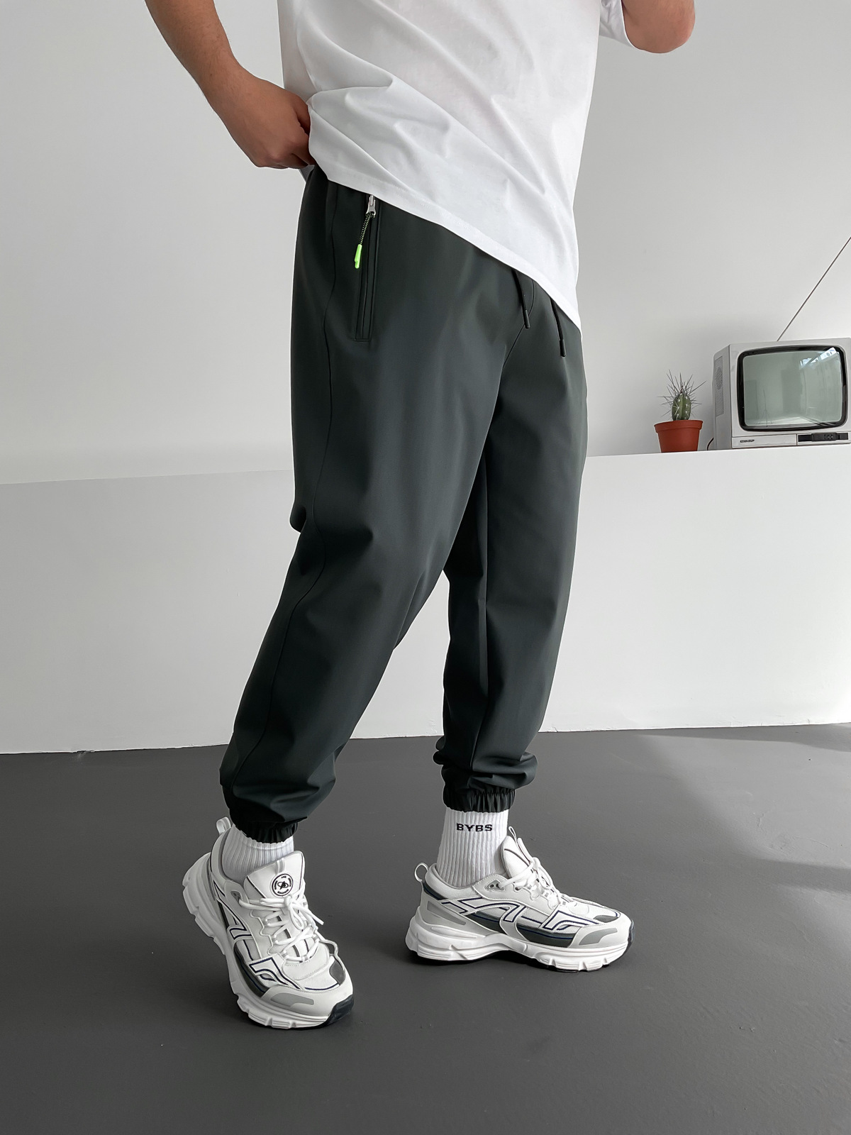 Füme Fermuarlı Jogger C-3984-2