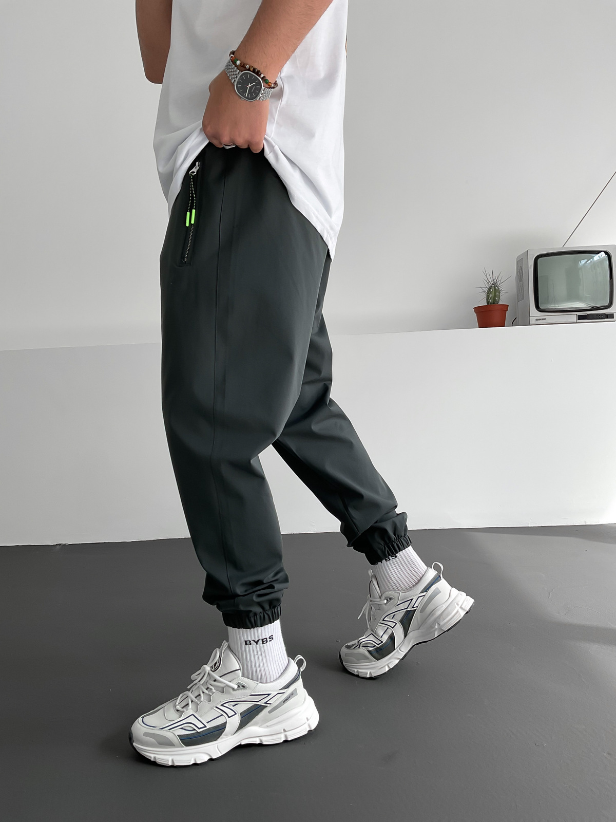 Füme Fermuarlı Jogger C-3984-2