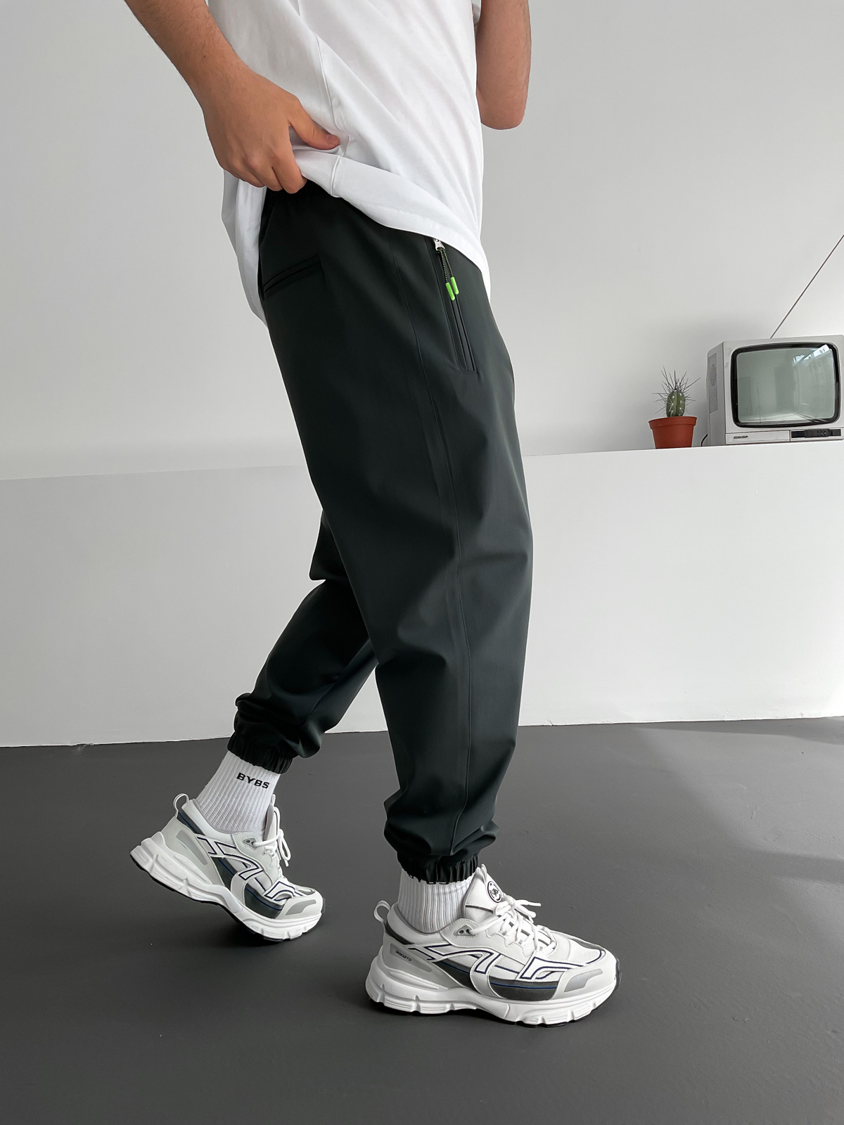 Füme Fermuarlı Jogger C-3984-2