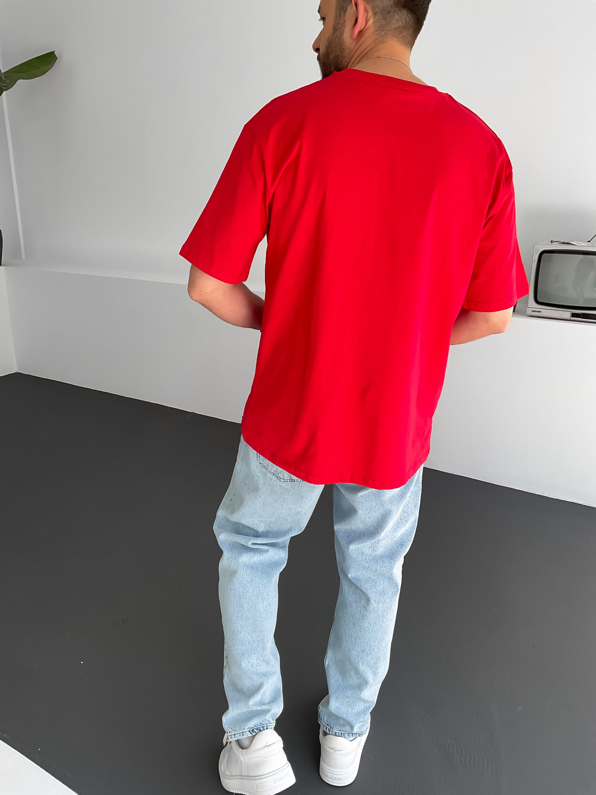 Kırmızı Player Baskılı T-Shirt C-795