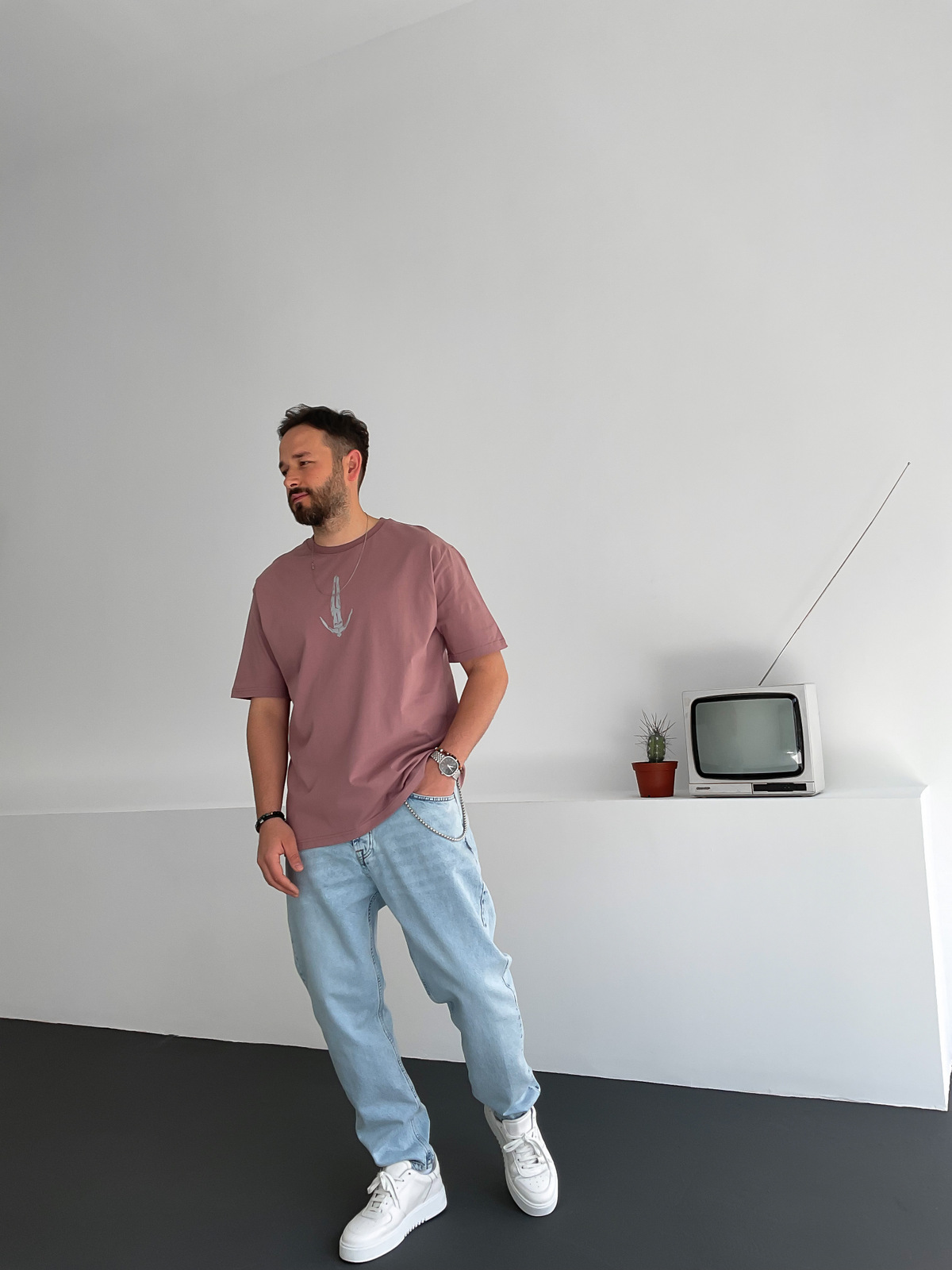 Gül Kurusu Human Baskılı T-Shirt C-1026