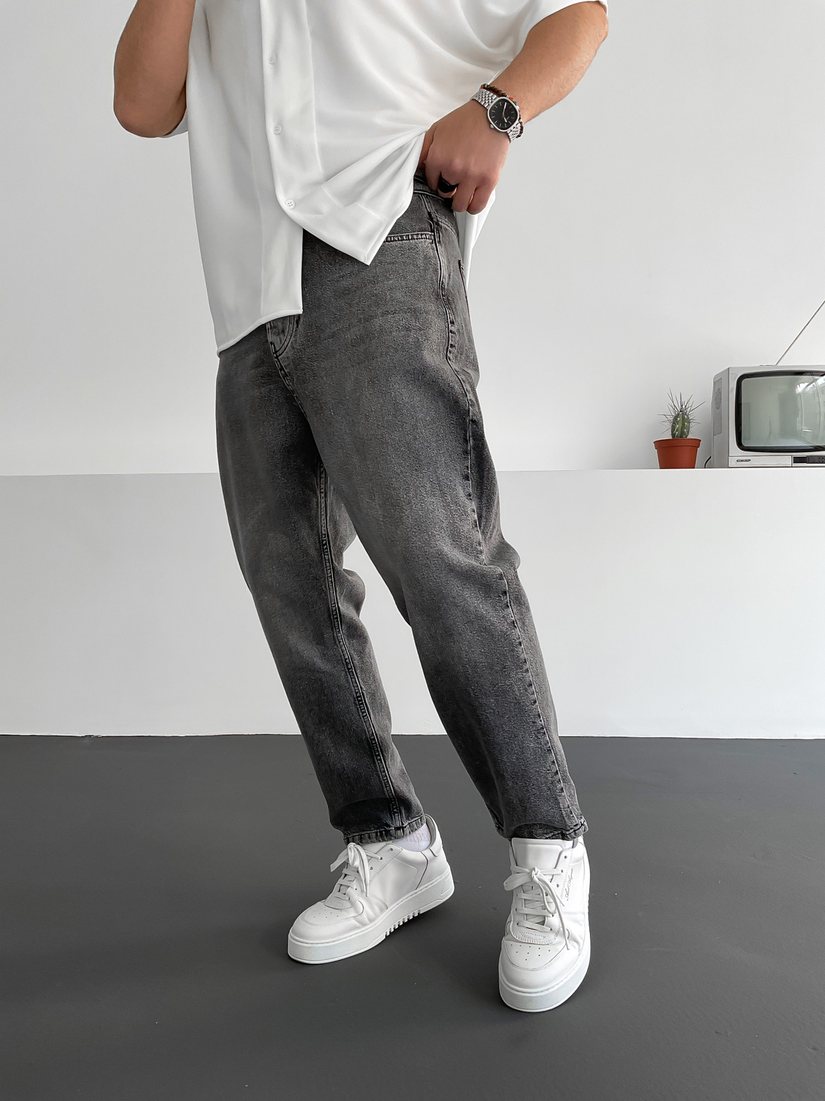Antrasit Regular Fit Pantolon C-6082
