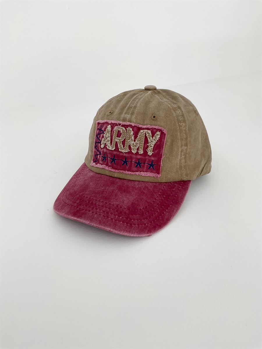 Kahve Bordo Army Nakışlı Şapka
