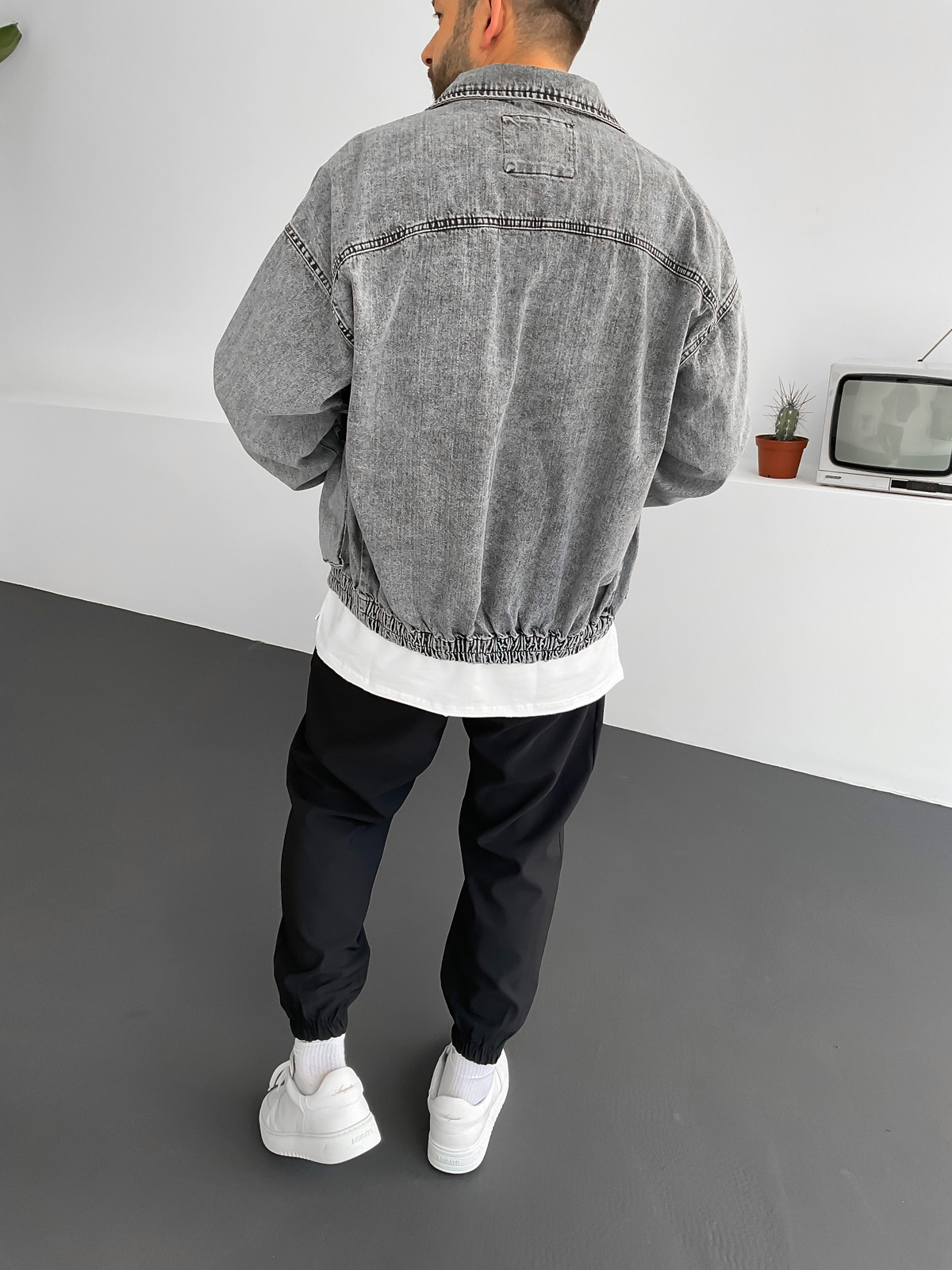 Antrasit Cepli Bomber Kot Ceket GJ-15166/5096