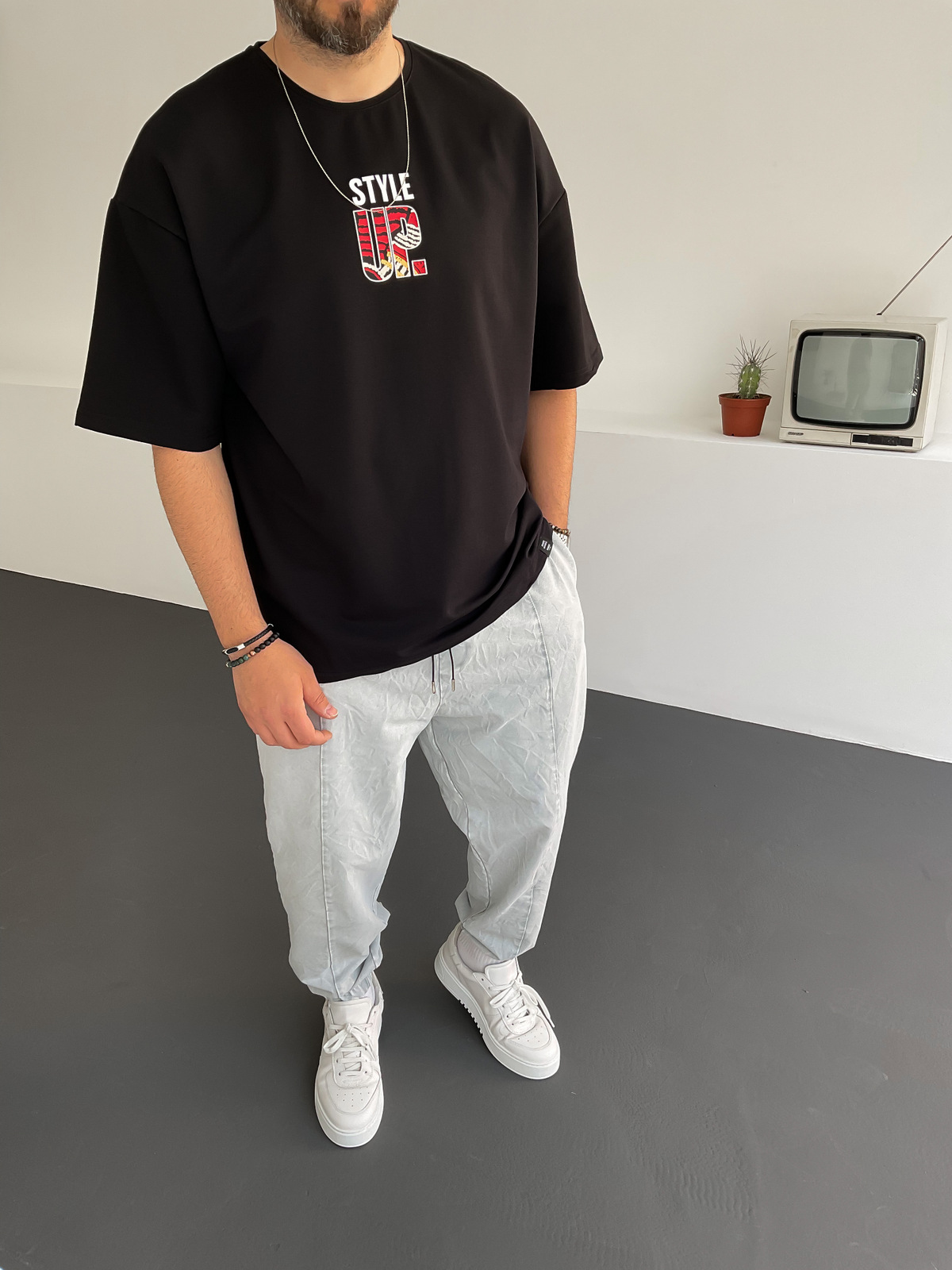 Siyah Style T-Shirt V-22-289